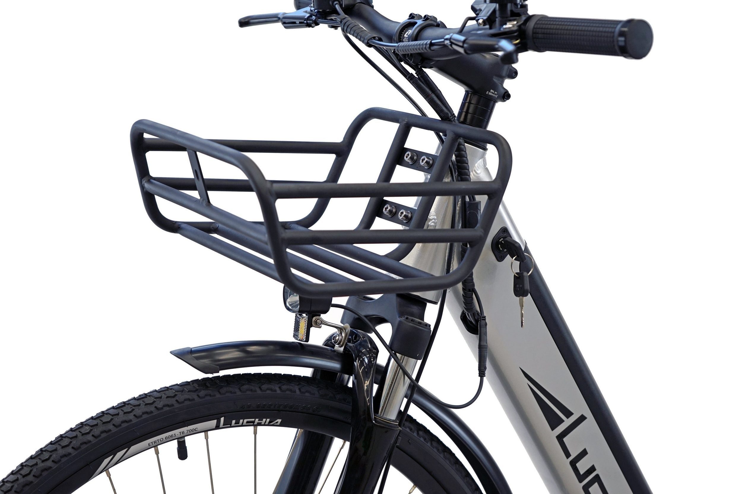 Heckmotor, Aluminium SHIMANO Elektrofahrrad Rahmen E-Bike Gotagee aus 28Zoll Arturo 6 SHIMANO, E-Bike, Silber (Set)