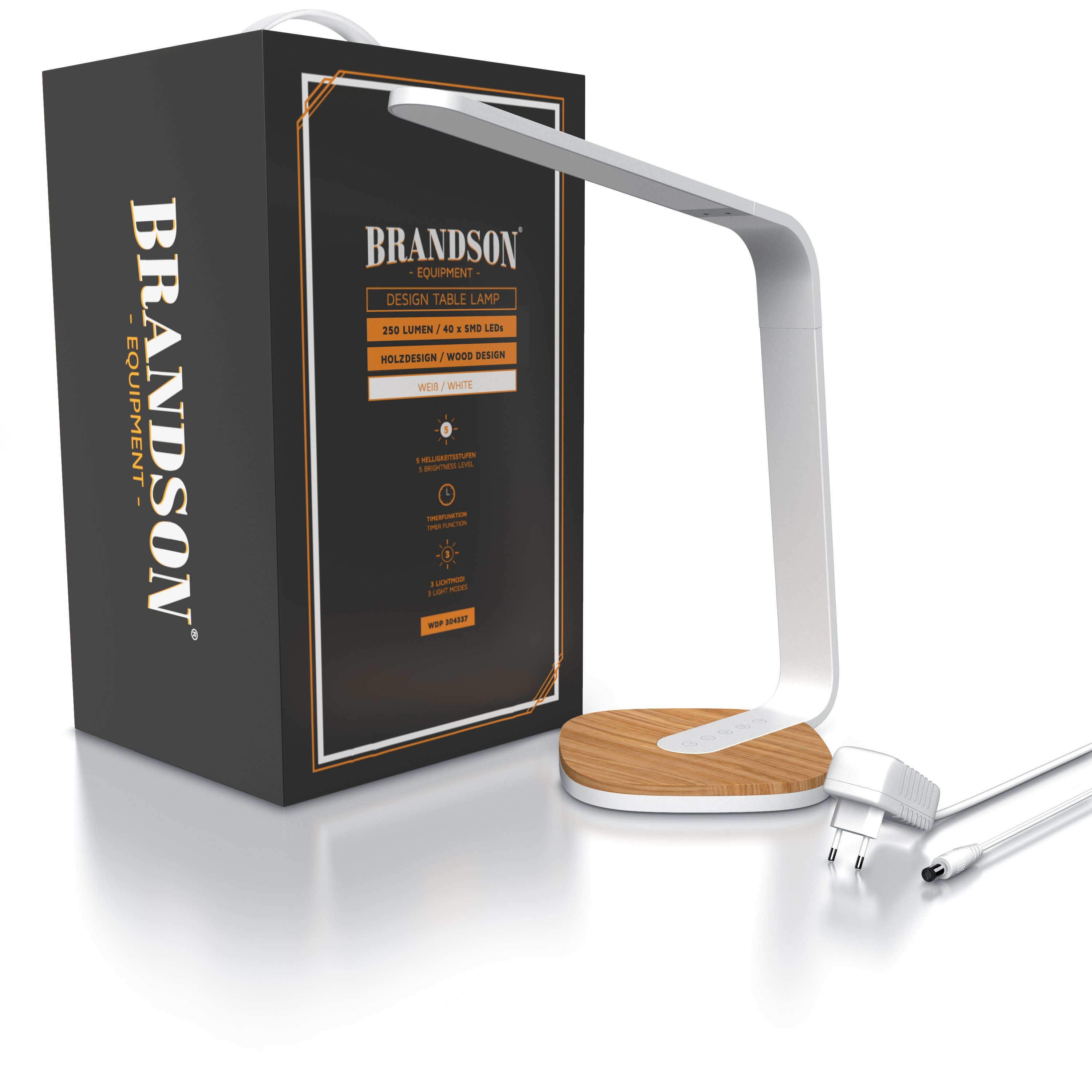 Brandson Schreibtischlampe, dimmbar, 5 Helligkeitsstufen, 3 Lichttemperatur günstig online kaufen