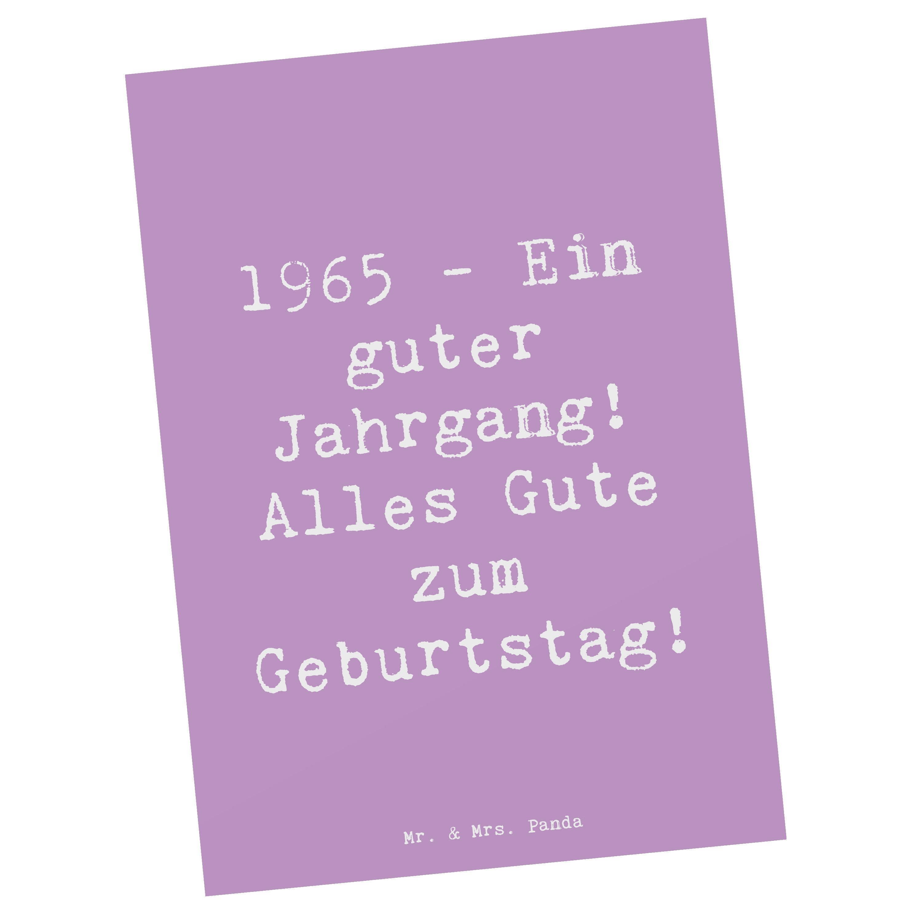 Postkarte Spruch 1965 Geburtstag - Lavendeltraum - Geschenk, 1965 Geburtstagski