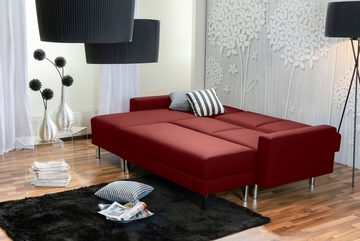 Max Winzer® Loungesofa Just Fashion Funktionssofa Flachgewebe rot, 1 Stück, Made in Germany