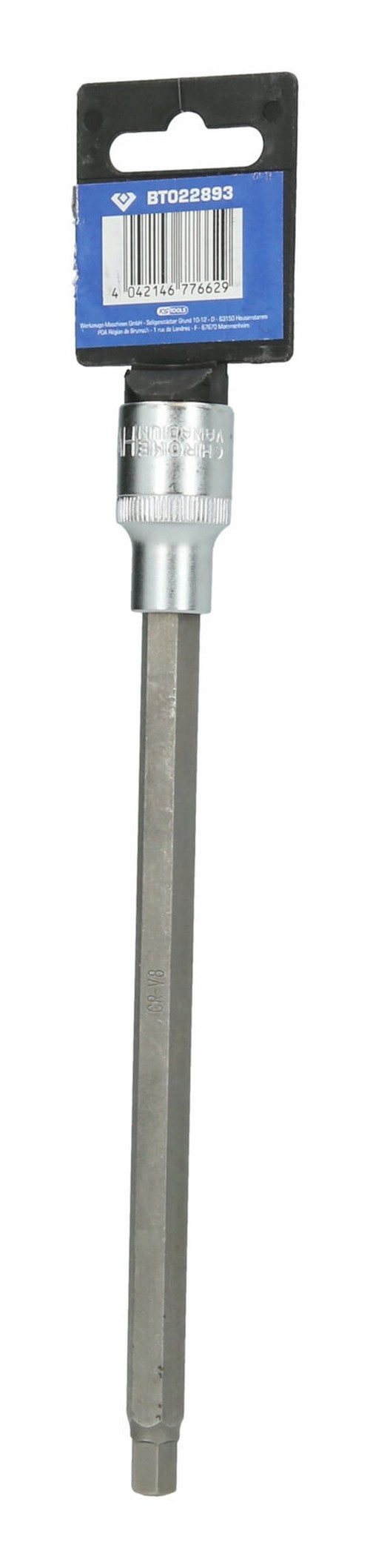 Brilliant Tools Sechskant-Bit, 1/2" Innensechskant Stecknuss, 200 mm lang, 8 mm