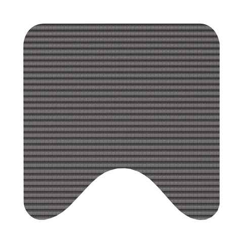 Badematte Bad-Set NOVA TEX Antirutsch uni mit Ausschnitt grau matches21 HOME & HOBBY, Höhe 4.8 mm, Kunststoff
