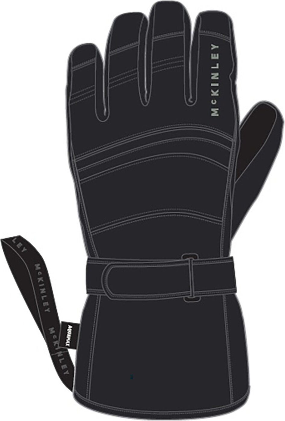 910 Munir Skihandschuhe NIGHT/WHIT ux McKINLEY Ux.-Handschuh BLACK