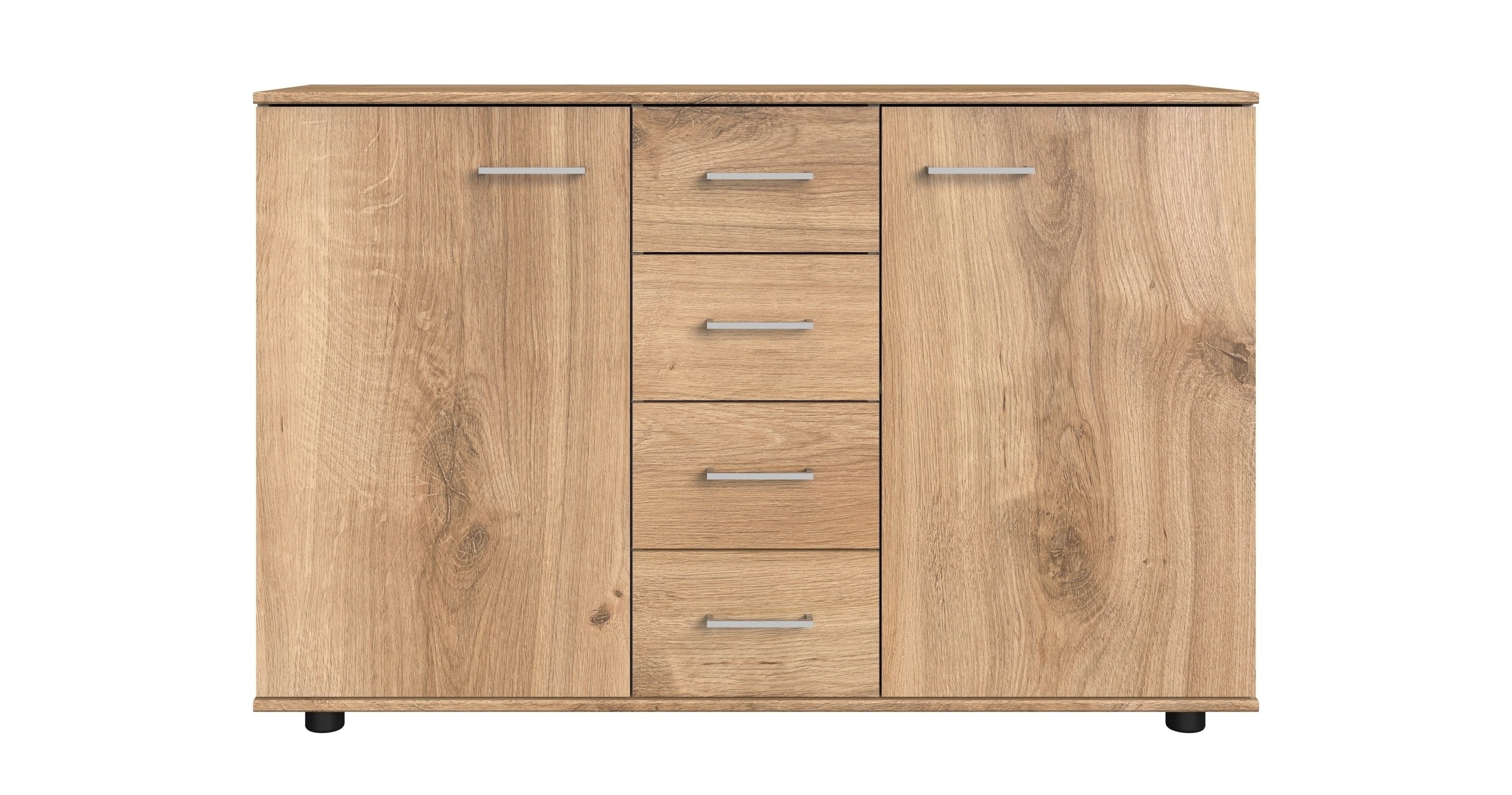 Kombikommode in PLANKENEICHE NACHBILDUNG - 130x83x41cm (BxHxT)