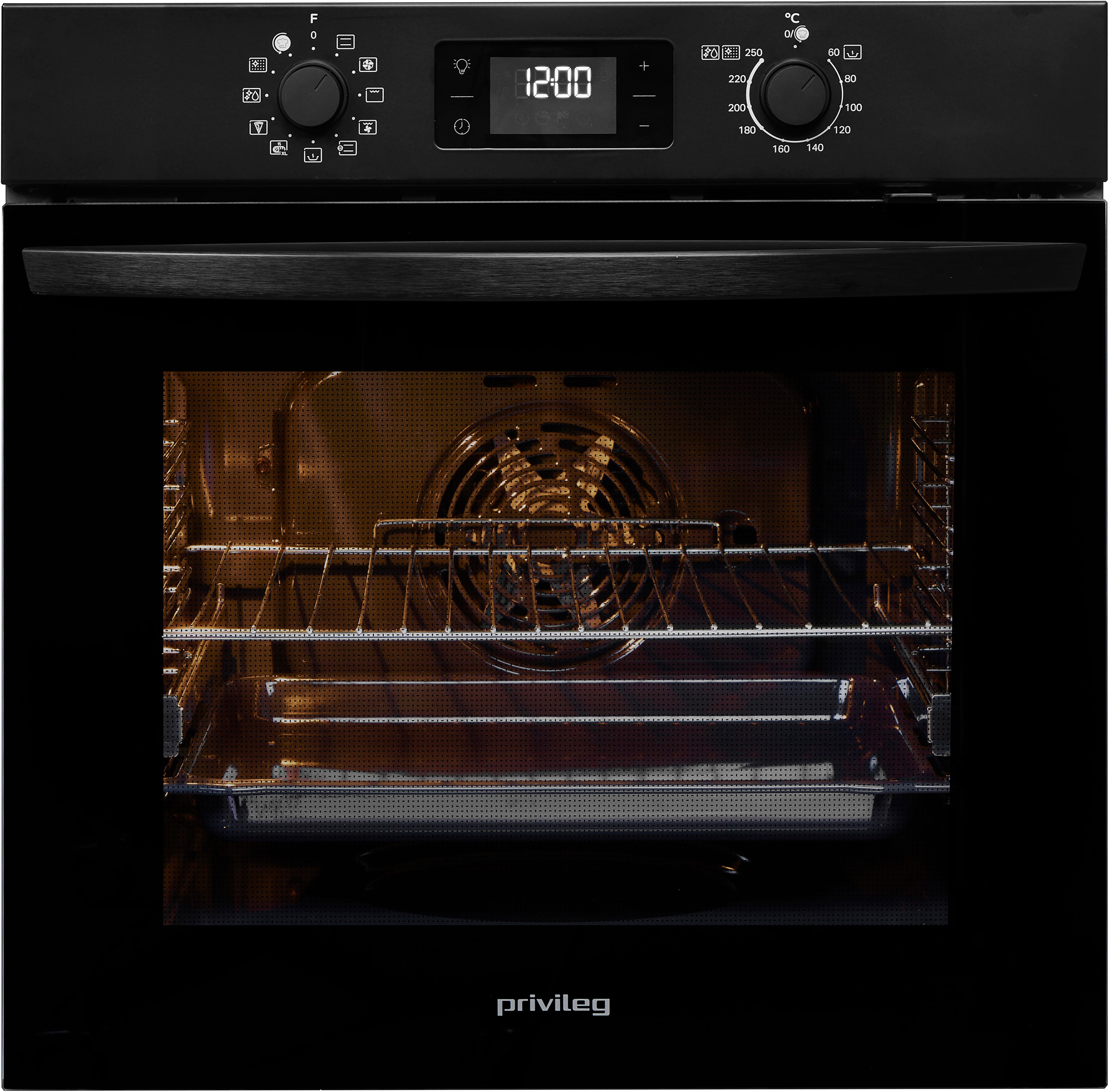 Privileg Einbaubackofen PBA285PU1K, mit Teilauszug, Hydrolyse & Pyrolyse - zwei Reinigungsfunktionen für jeden Bedarf