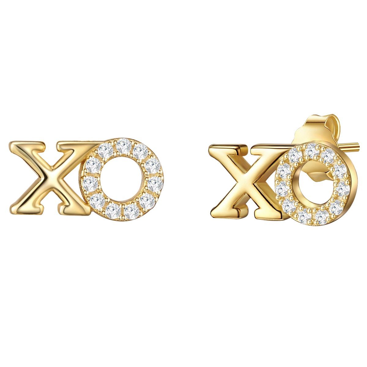 Paar Ohrstecker XO gelbgold