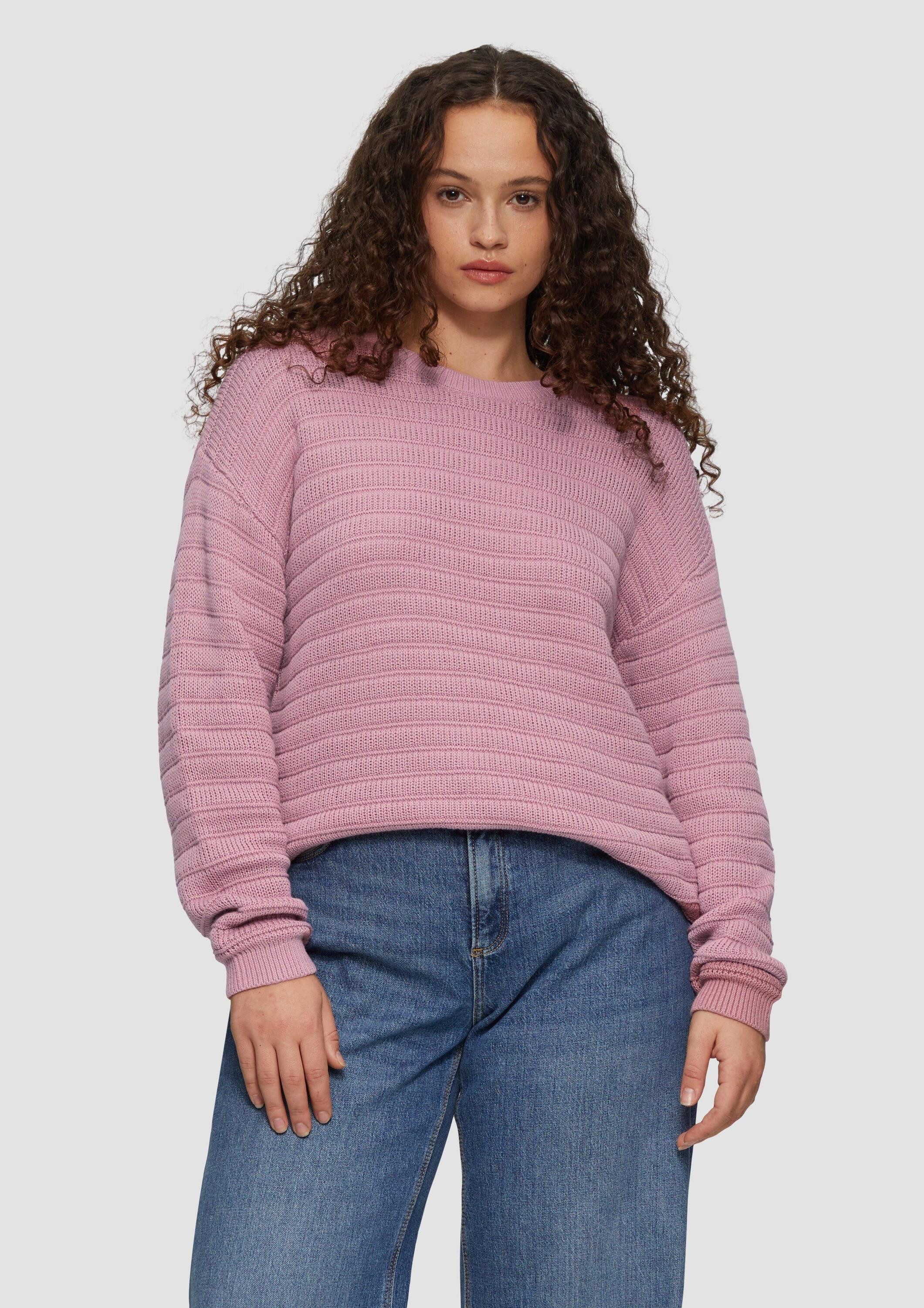 QS Longpullover Strickpullover Strickpullover mit Strukturmuster günstig online kaufen