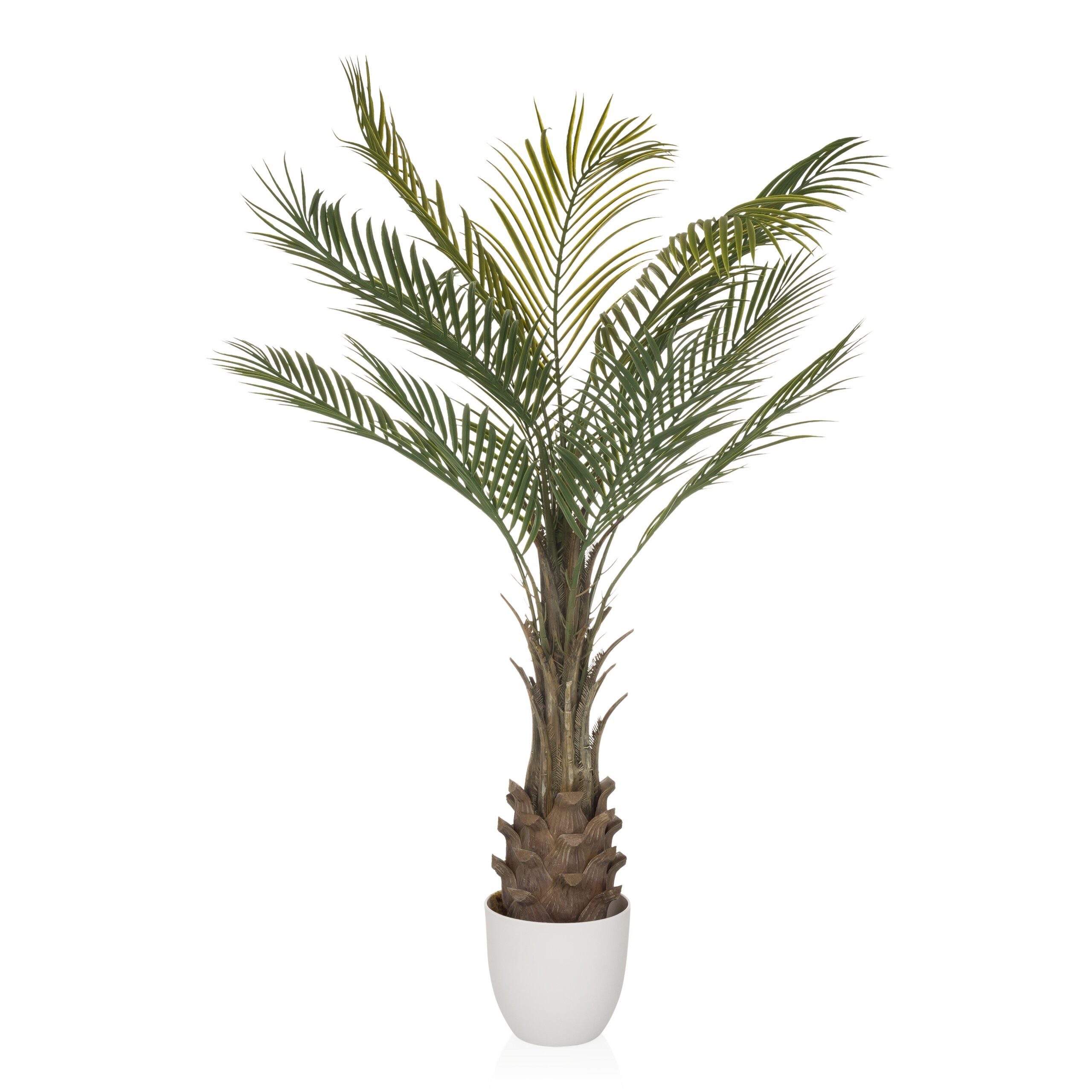 Kunstpflanze DRACAENA Künstliche Pflanze Höhe 120.0 cm Drachenbaum, hjh OFFICE, Höhe 120.0 cm, Künstliche Pflanze Zimmerpflanze im Topf, Drachenbaum, Palme