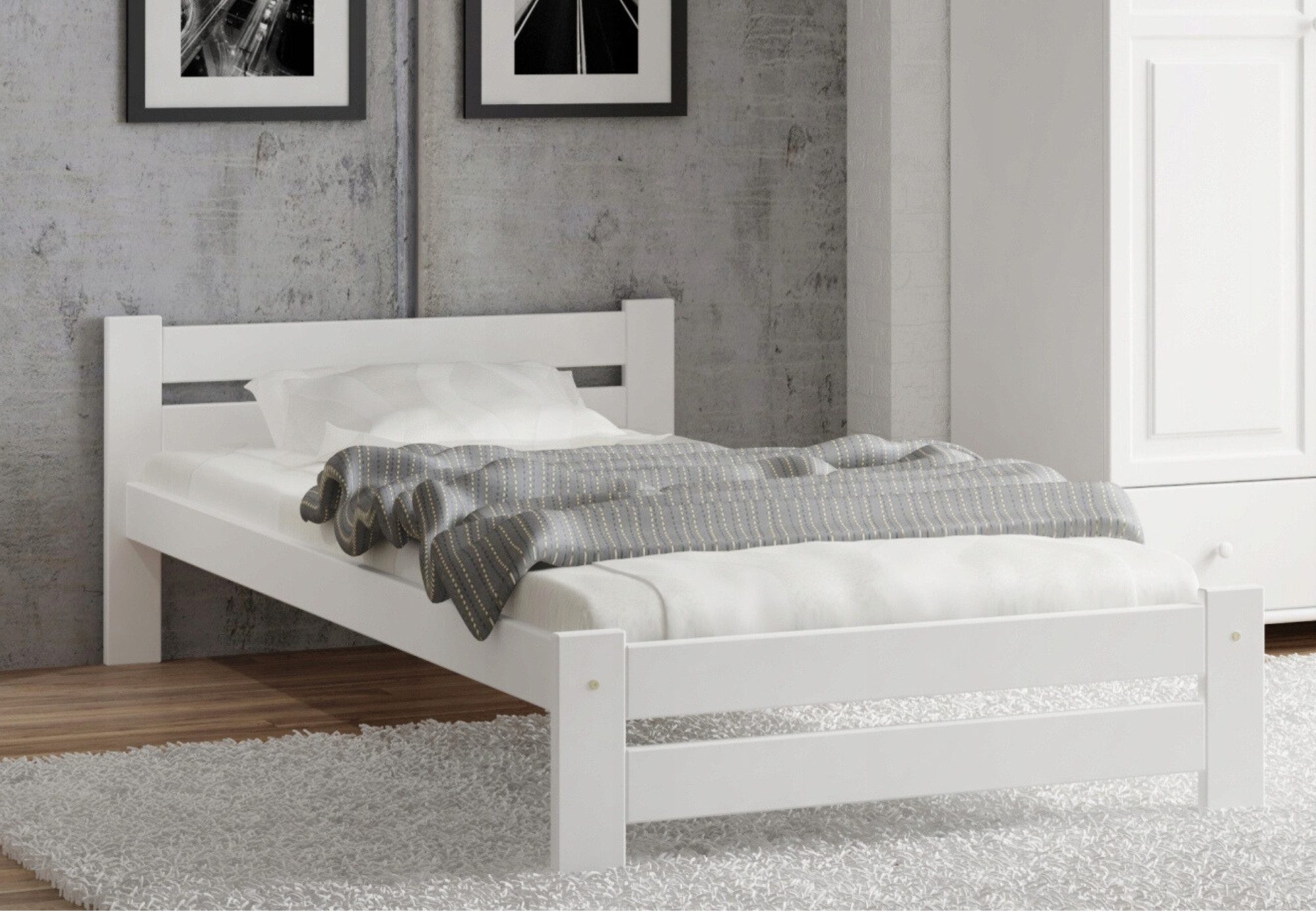 Home Collective Holzbett aus Massivholz Kiefer, mit abgeschrägten Kanten & günstig online kaufen