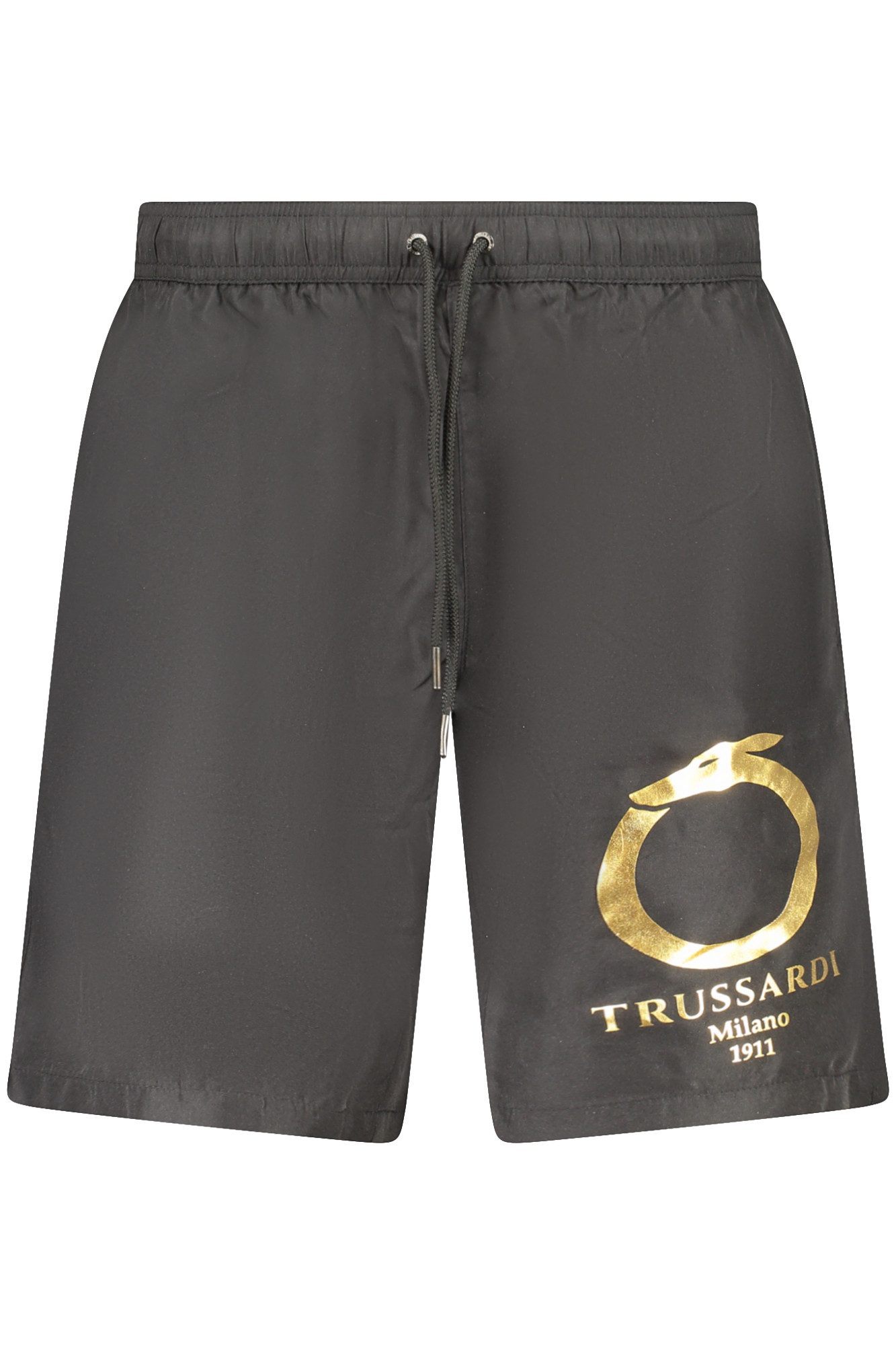 Trussardi 5-Pocket-Hose Herren Kurze Hose Schwarz mit Kordelzug und Logoprint - 3 Taschen