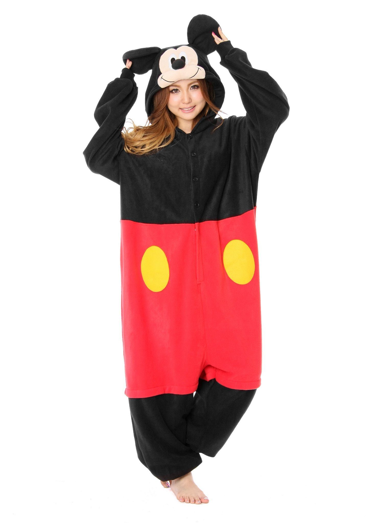 Metamorph Kostüm Micky Maus Kigurumi, Original Disney-Kostüm: kuscheliger Onesie von Sazac