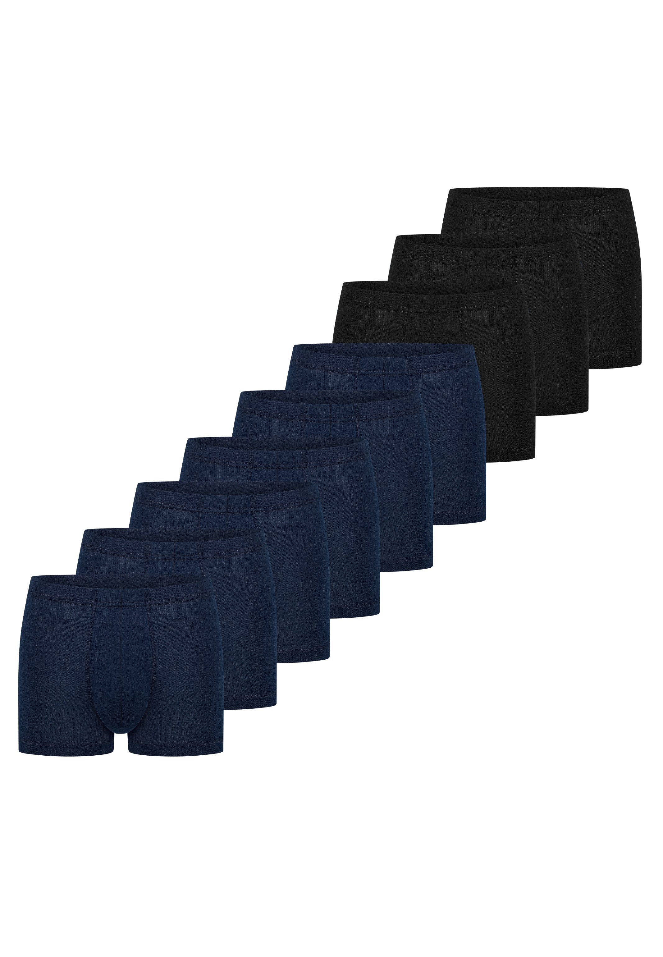 Schiesser Retro Boxer 9er Pack 95/5 Essentials (Spar-Set, 9-St) Retro Short / Pant - Baumwolle - ohne Eingriff - Atmungsaktiv