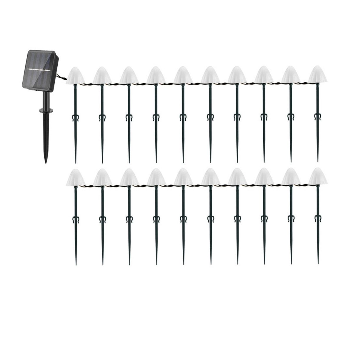 LETGOSPT Gartenleuchte Pilz LED Solarlampe, 5M/3,7M günstig online kaufen