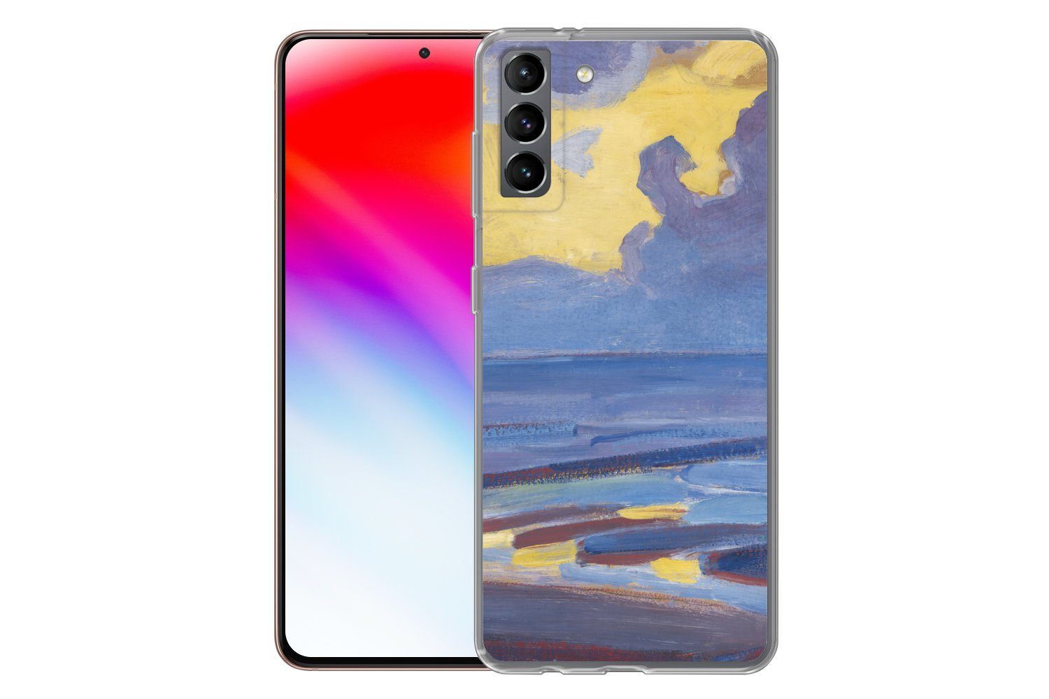 MuchoWow Handyhülle für Samsung Galaxy S21 Plus Am Meer - Piet Mondrian, Phone Case, Silikon, Schutzhülle Dünn