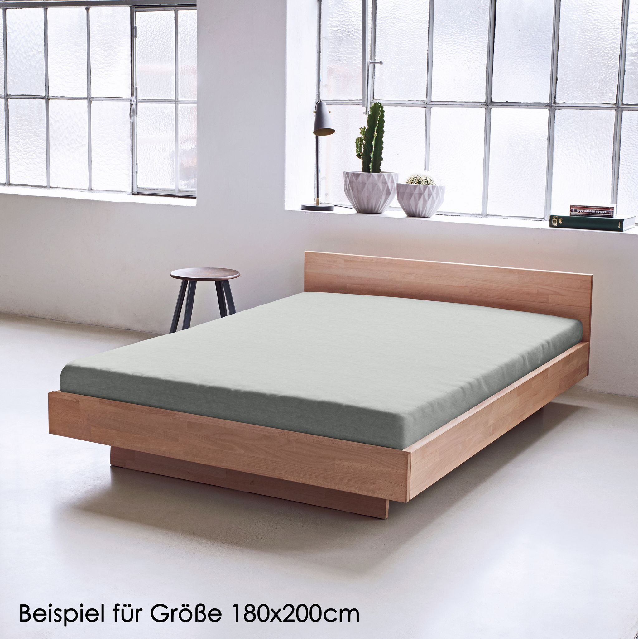 JACK Spannbettlaken JACK hochwertiges Laken Satin Uni Spannbetttuch Gummizug, Satin, Gummizug: Rundumgummizug, (1 Stück), 90-100 / 140-150 / 180-200 x 200 cm, v – Bild 4 von 5