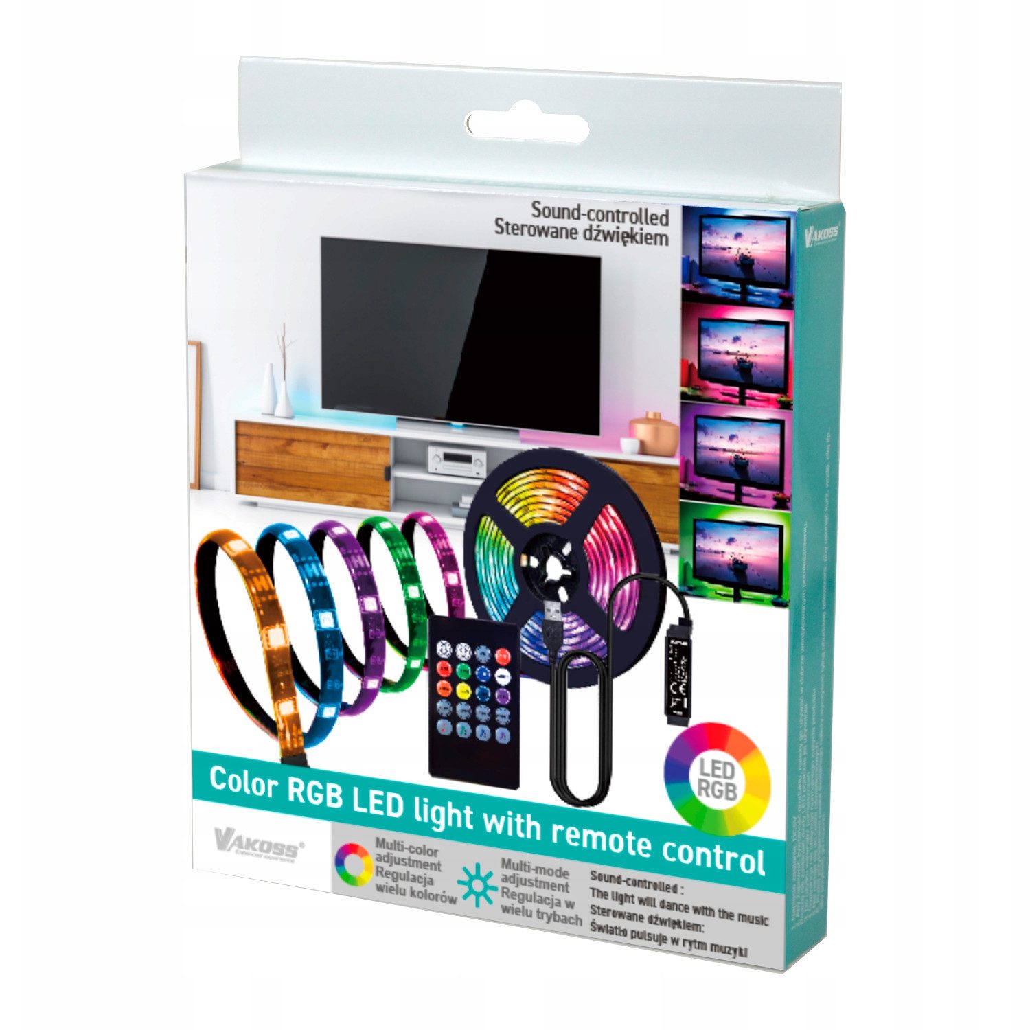 VAKOSS LED-Streifen LA-C612, RGB-LED-Streifen für die günstig online kaufen