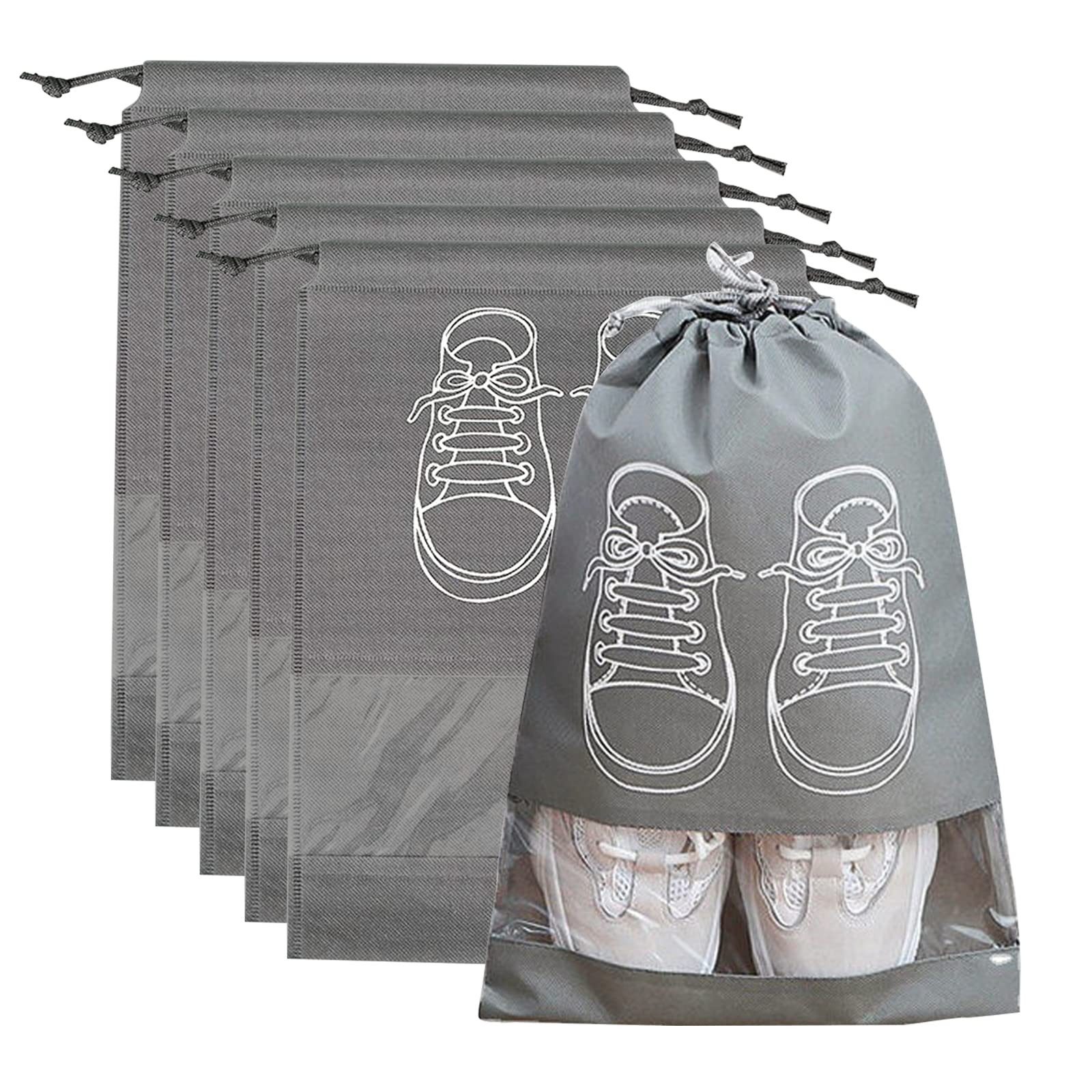 FOUORTUNATE-BEE Kofferorganizer 5 Schuhbeutel mit Kordelzug groß Reise Schuhaufbewahrung Set (5-tlg), Für Sneaker Reisen Sport Tanz Fitness und Gepäckorganisation