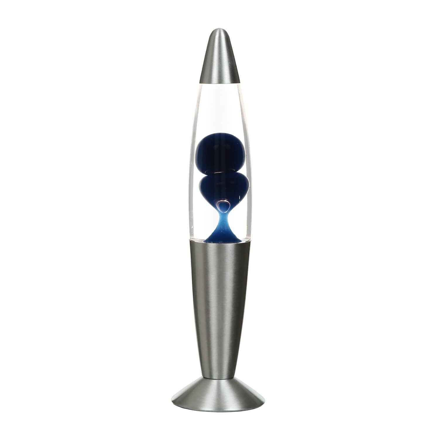 Licht-Erlebnisse Lavalampe TIMMY, Warmweiß, Retro Lampe Blau klein 36 cm hoch Tischleuchte