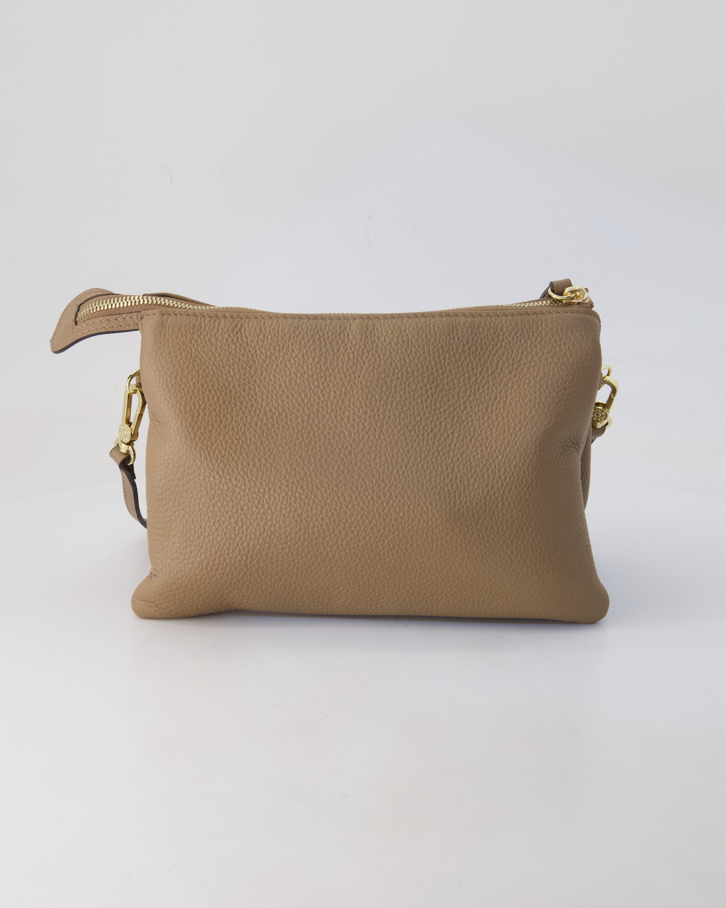 Abro Handtasche Umhängetasche Threefold, Obermaterial: Leder