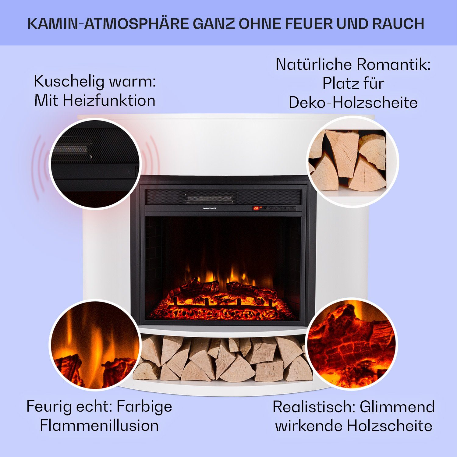 Klarstein Elektrokamin Loloru, elektrischer Kaminofen mit günstig online kaufen