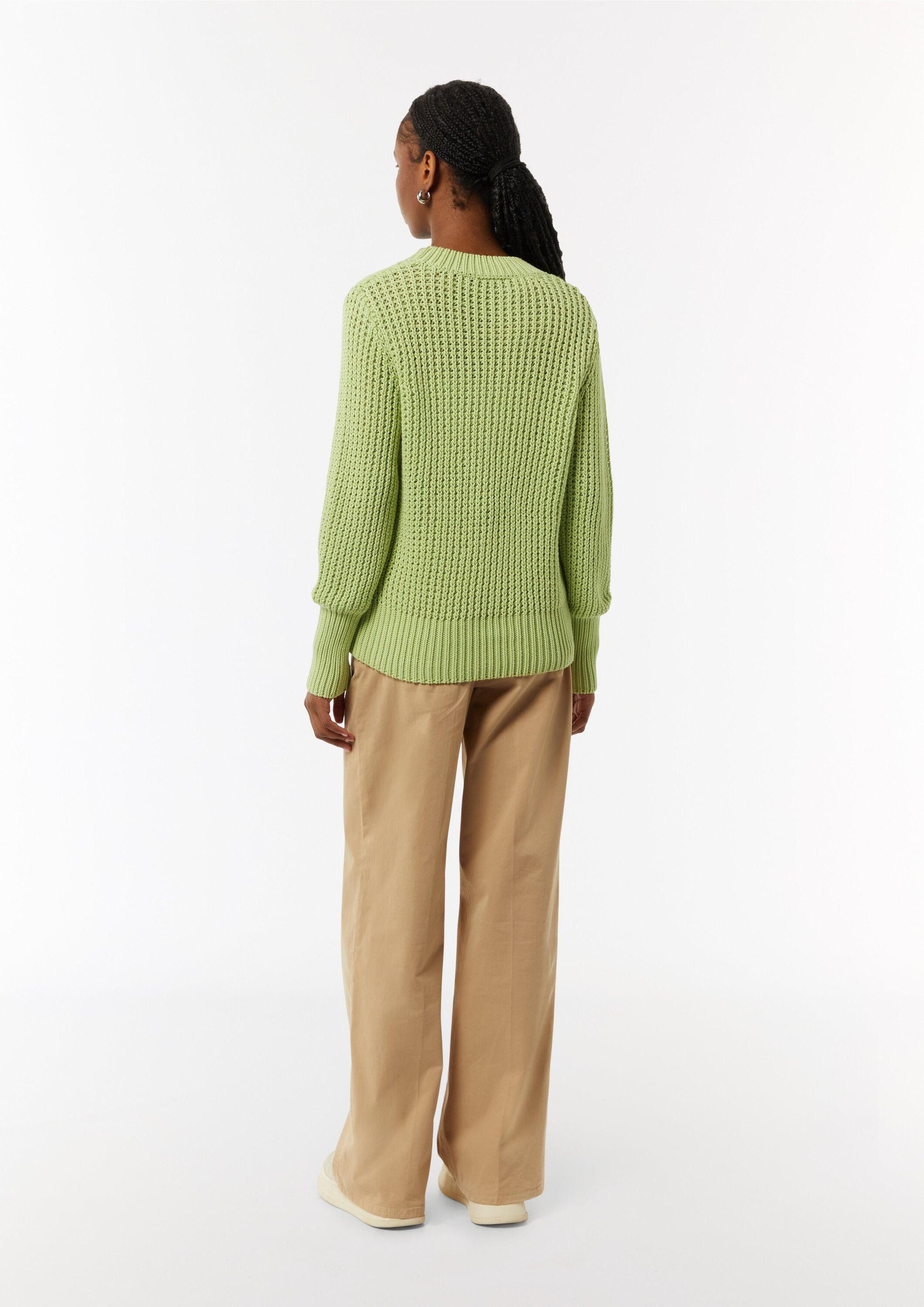 comma Longpullover Strickpullover Pullover mit Strukturmuster