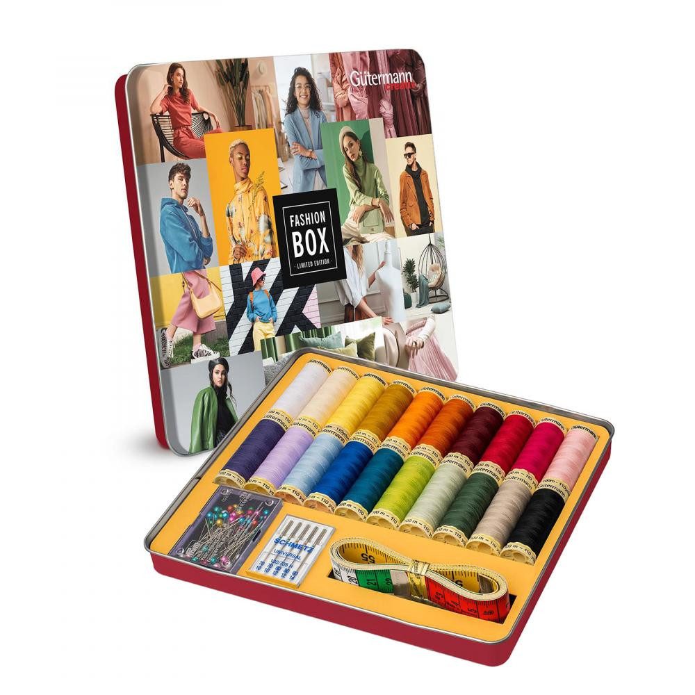 Gütermann - Fashion-Box Allesnäher (100 m / 20 Farben) Nähgarn