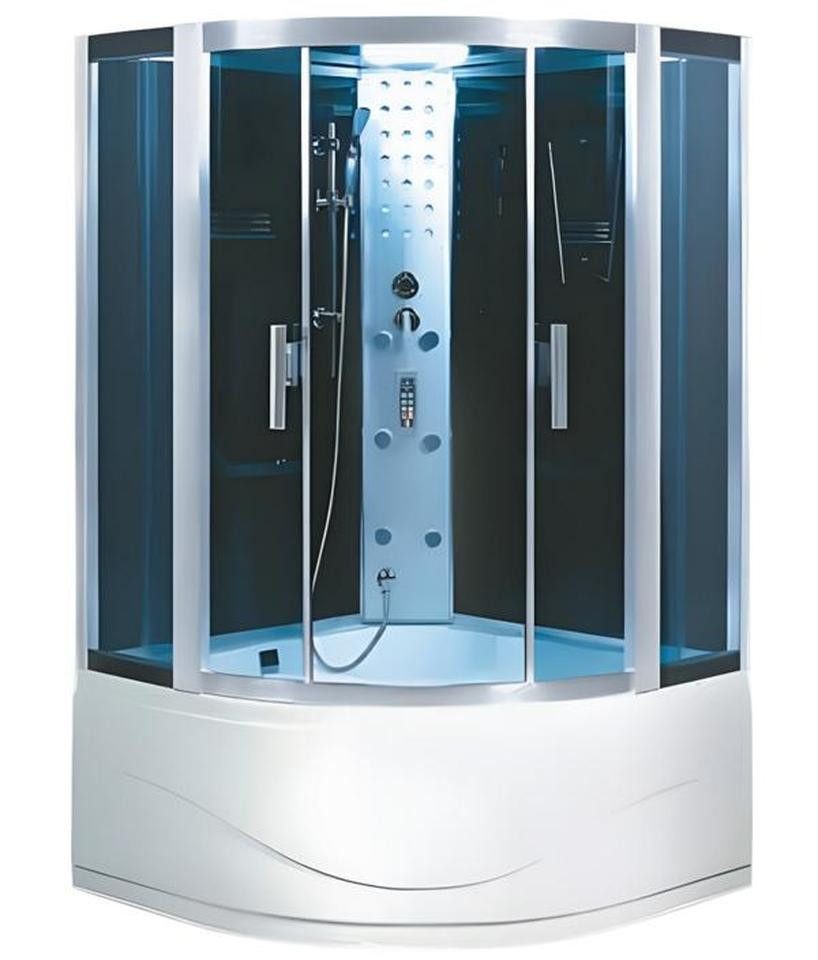 JVmoebel Eckdusche Multifunktionsdusche 130x130 cm - Wellnessdusche aus Acryl & Glas, BxT: 130.0x130.0 cm, 1-tlg., Made in Europe