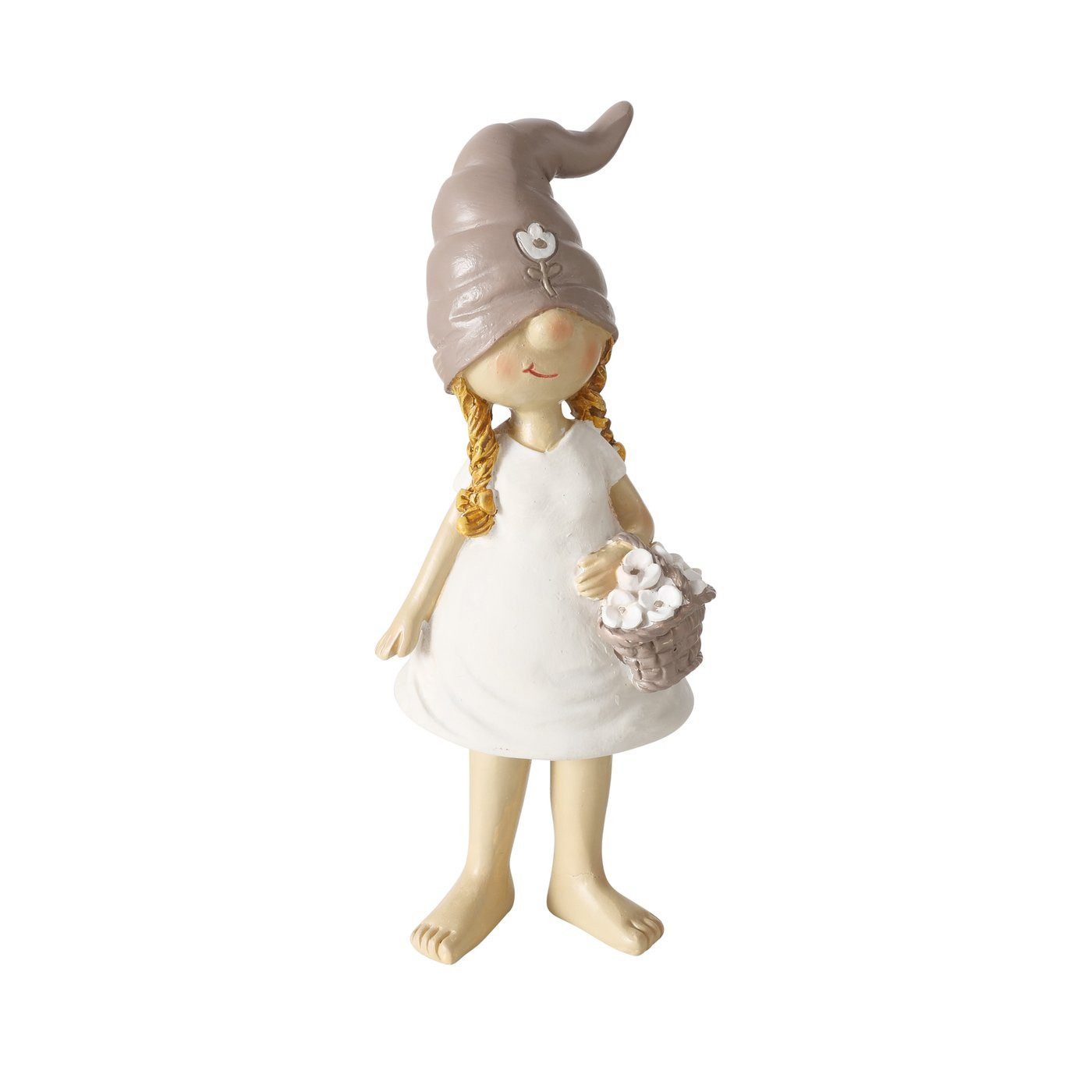 BOLTZE Dekofigur Figuren Gartenliebe Figuren - Taupe & Weiß 2er Set