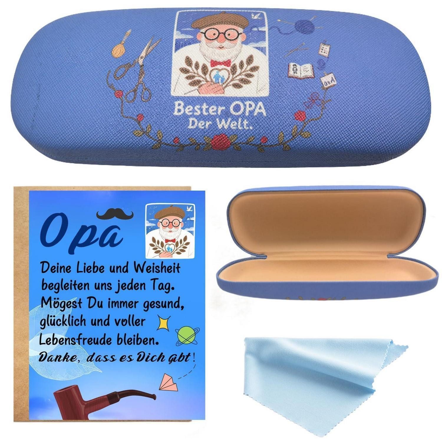 LuxusKollektion Brillenetui Brillenetui Set Oma & Opa mit Grußkarten