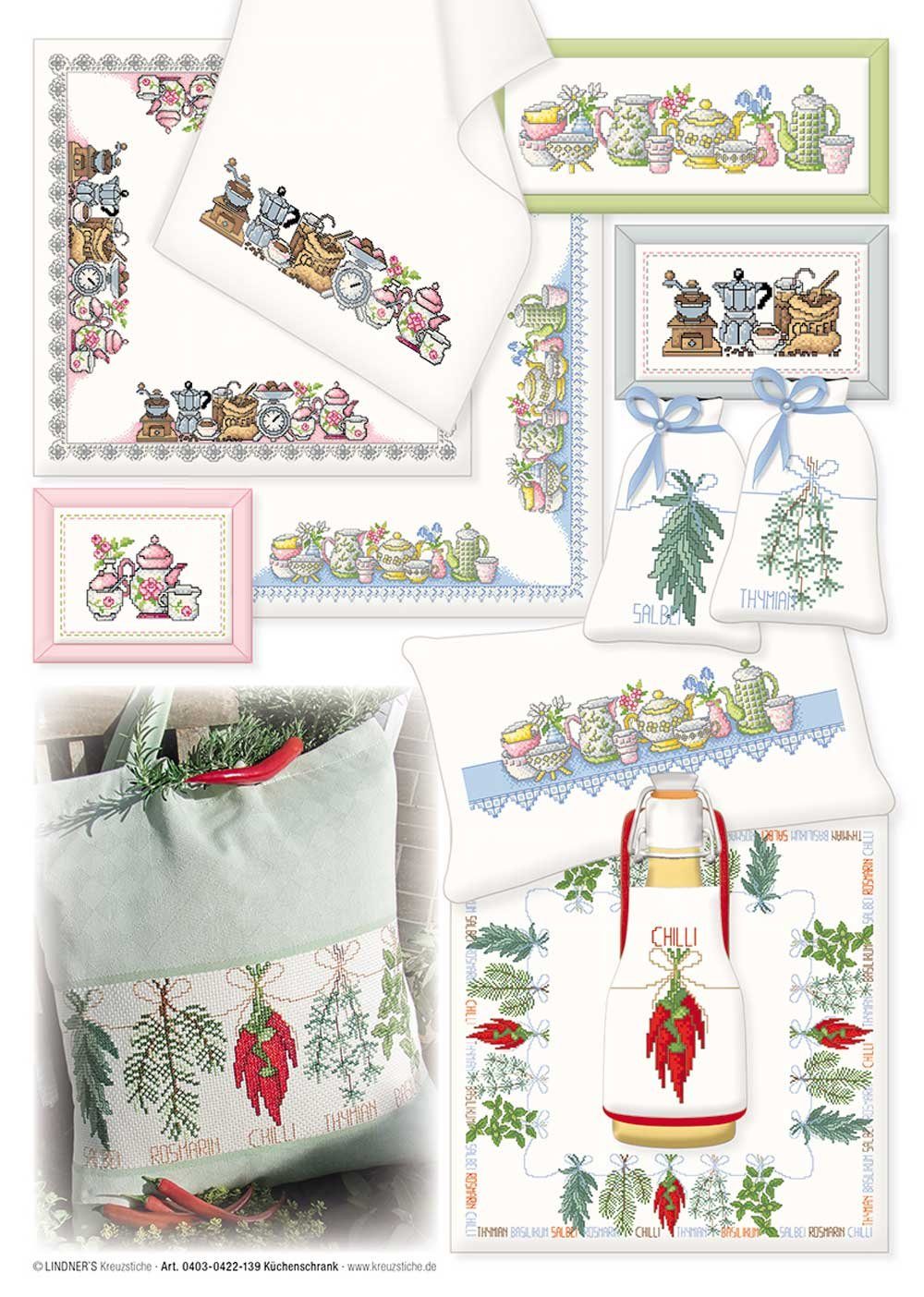 Lindner´s Kreuzstiche Kreativset Lindner´s Kreuzstich Zählmuster Vorlage "Küchenschrank", 139, (embroidery kit by Marussia)