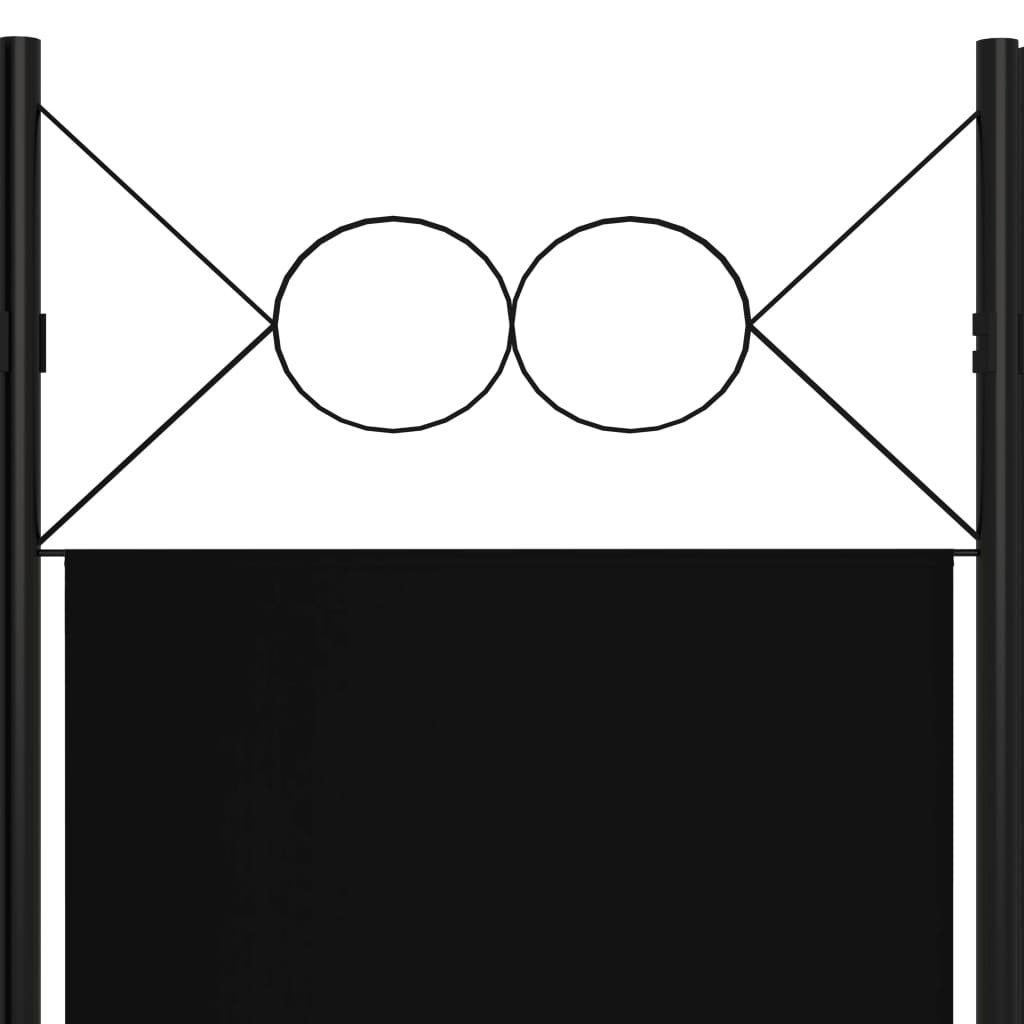 Raumteiler furnicato x 6-tlg. 180 Schwarz 240 cm