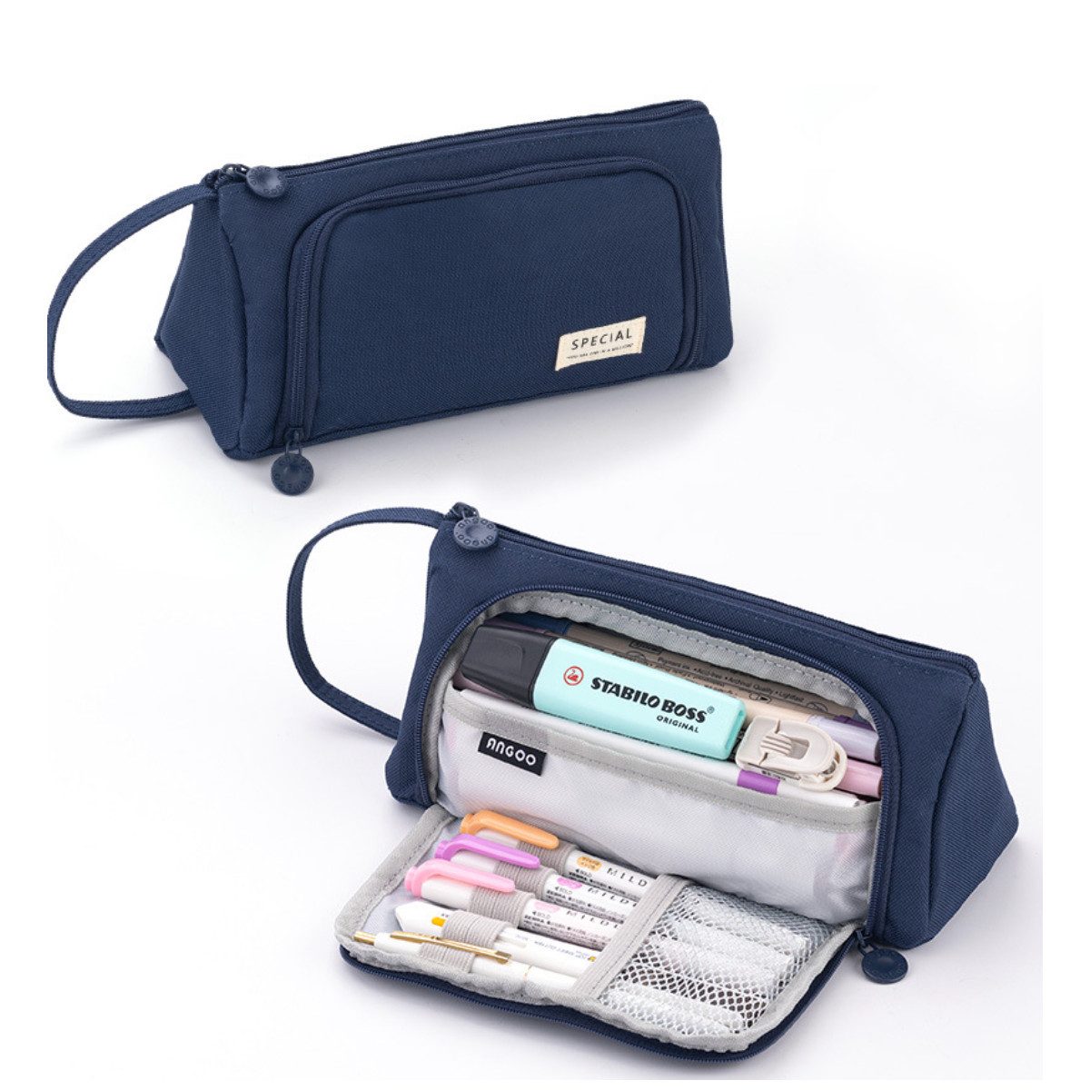 FLASMR Federtasche Federmäppchen, Bleistifttasche, Bleistiftbeutel mit mehreren Fächern, (Packung, 1-tlg)