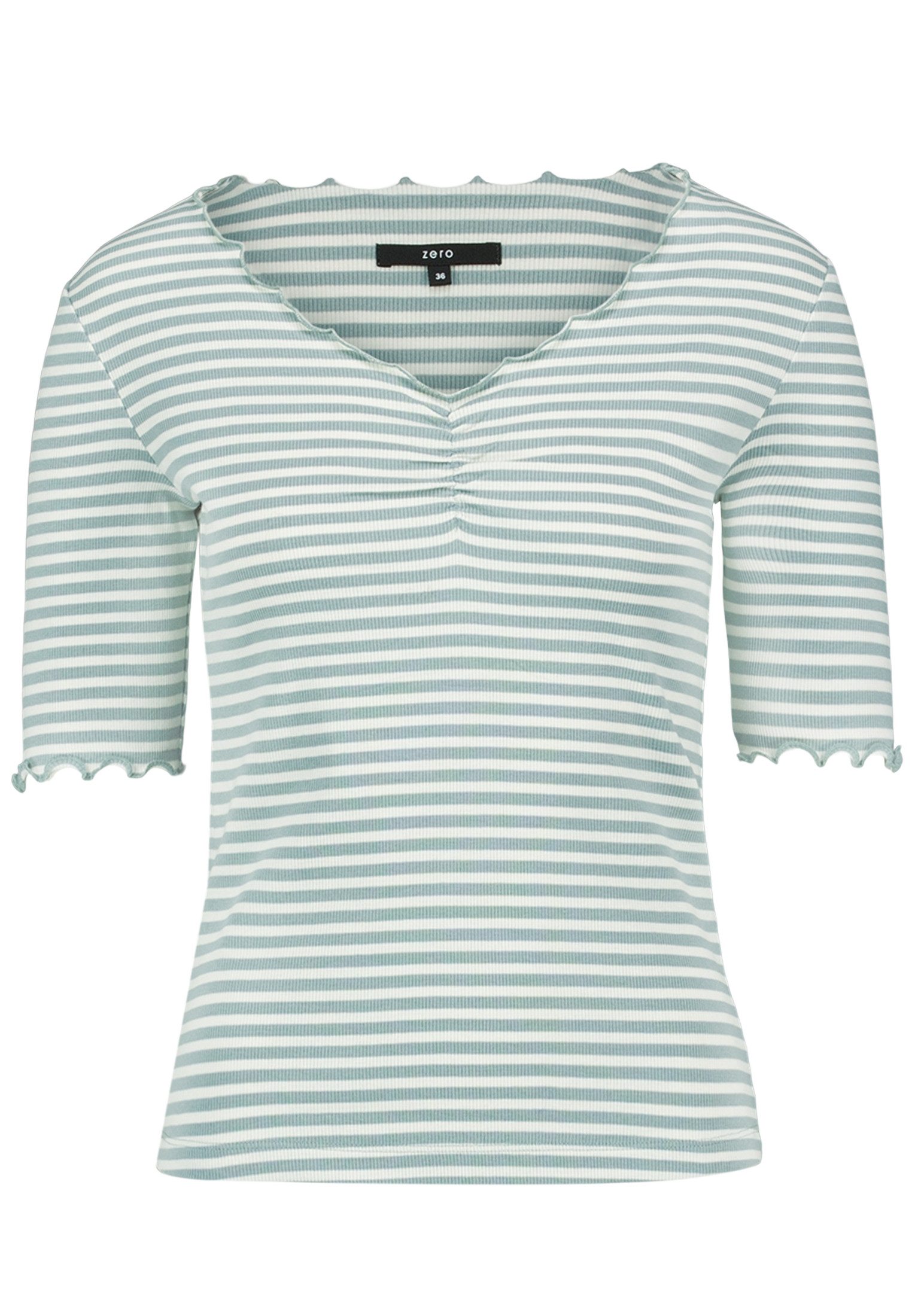 Kurzarmshirt Damen mit Raffung