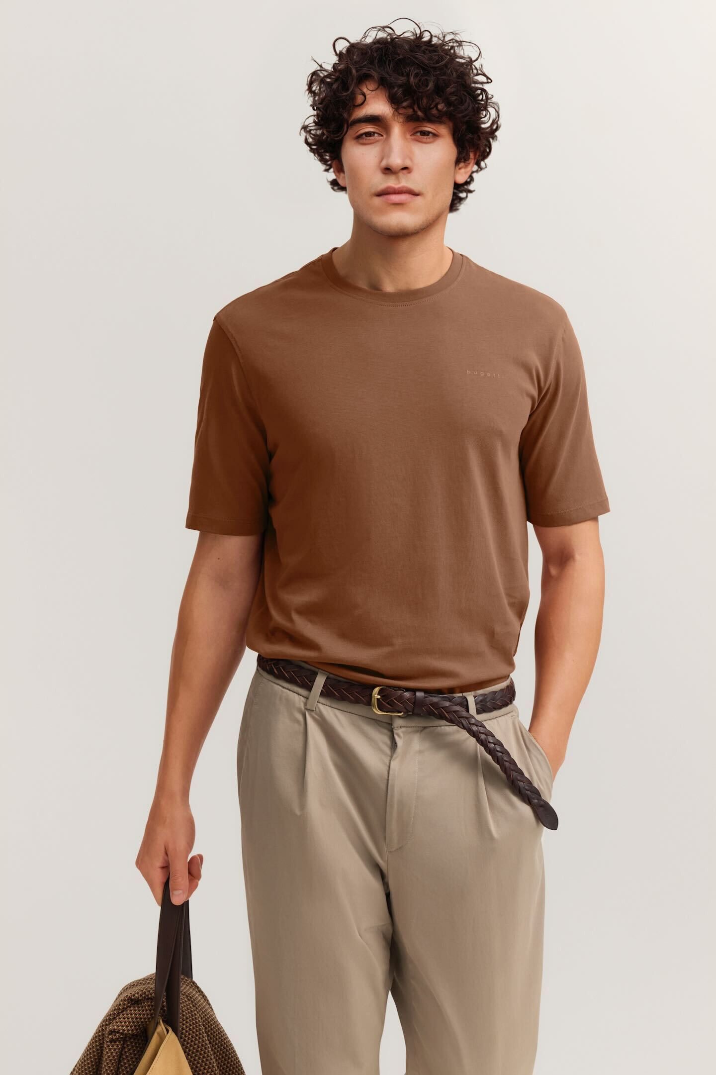 bugatti T-Shirt Basic aus Baumwolle Modern Fit Rundhals günstig online kaufen