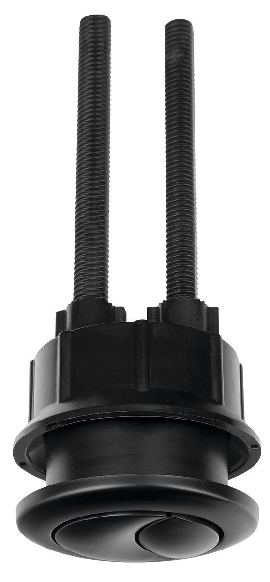 Sapho Sanitär-Installationsset Spülgarnitur mit DUAL-Spülung 49mm, Bodenfüllung, 1/2", Schwarz, Sapho-NDPC1012RB-2