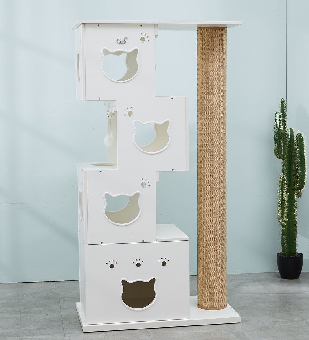 CatS Design Kratzbaum CatS Design Kratzbaum Multi Katzenbaum xxl D5b, hochwertig solider holz Designmöbel-Extreme starke Konstruktion