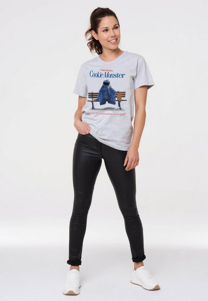 LOGOSHIRT T-Shirt Sesamstraße – Krümelmonster mit coolem Print, Dank  Einlaufvorbehandlung auch nach vielen Wäschen formstabi