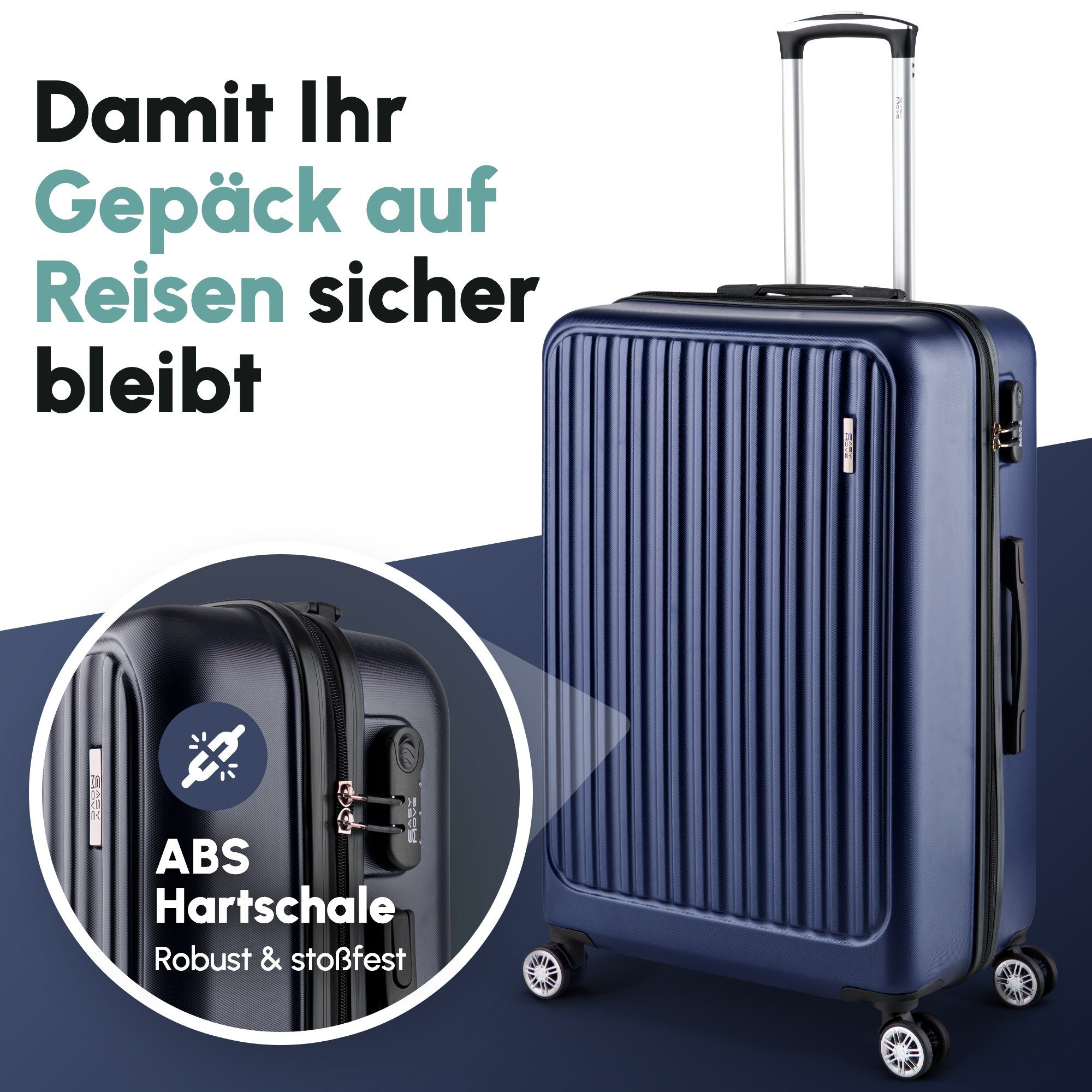 Easy Move Hartschalen-Trolley Leichter Rollkoffer ACE 026 - Reisekoffer, Ha günstig online kaufen