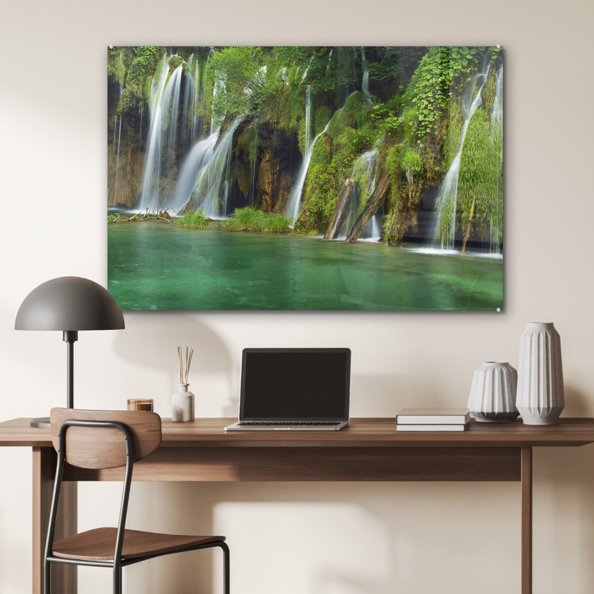 Seen, Plitvicer Wunderschöne im Nationalpark & Acrylglasbild Wohnzimmer Acrylglasbilder Natur Schlafzimmer St), (1 MuchoWow