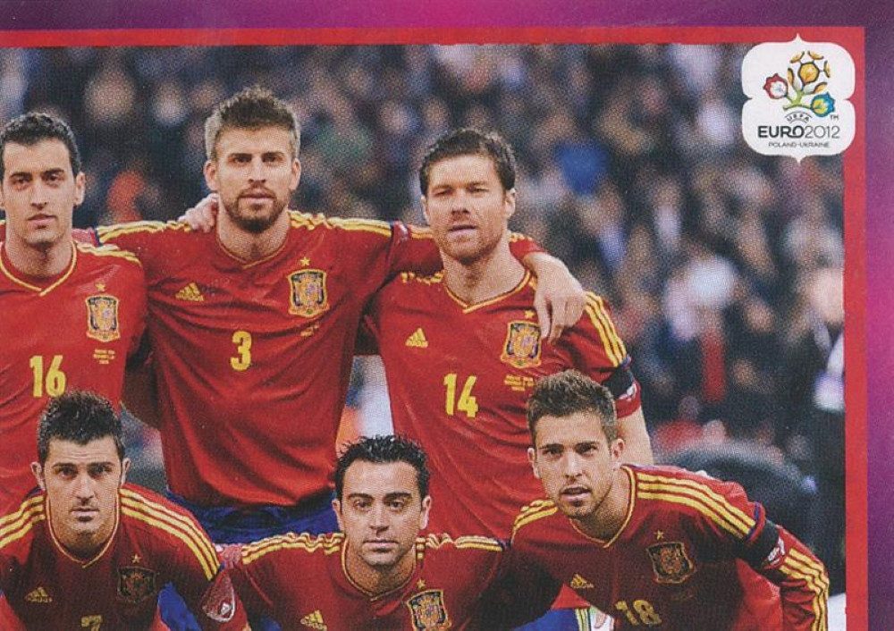 Panini Sammelkarte Panini EM 2012 deutsche Version - Sticker 284 - Team - Spanien