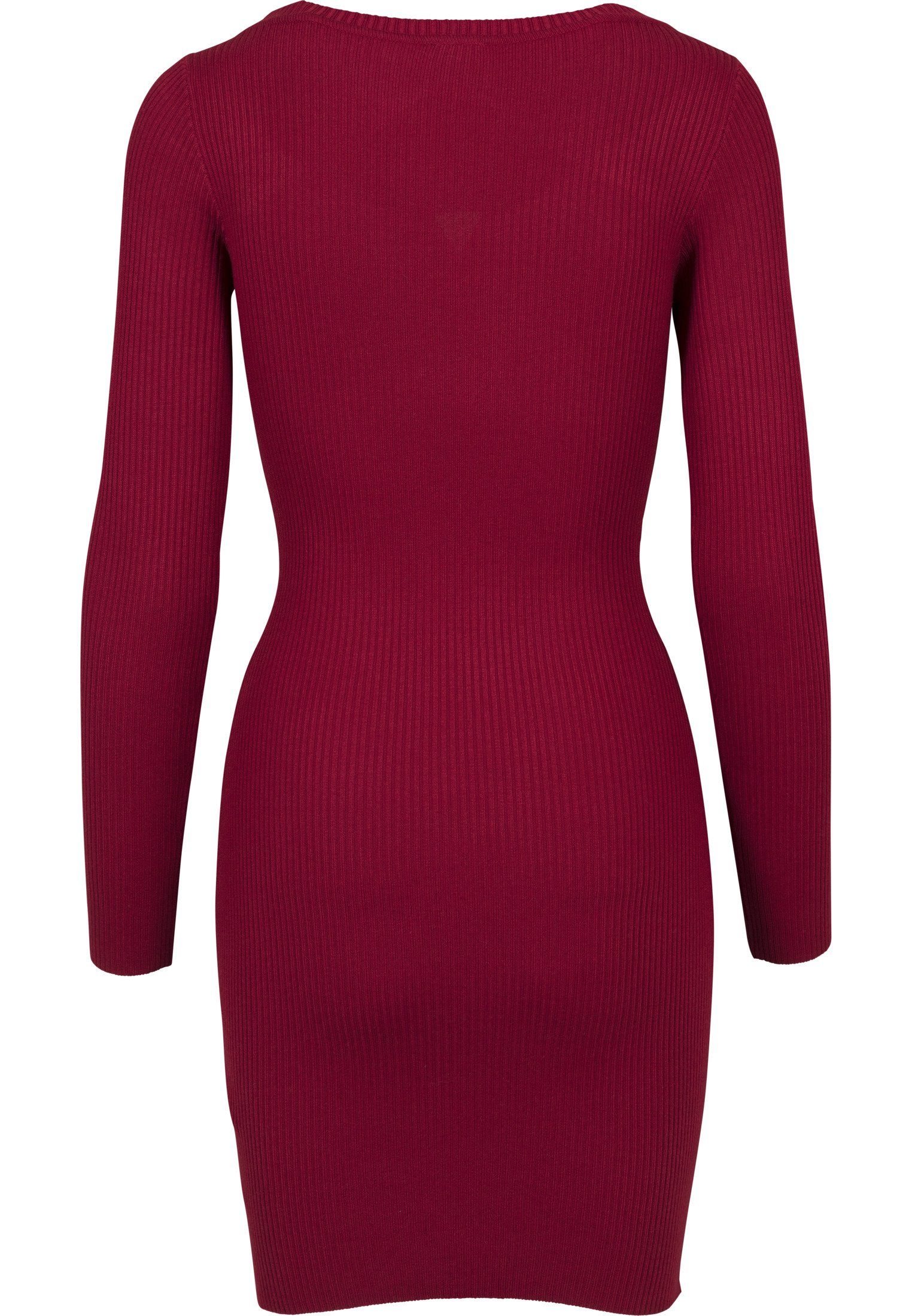 Out Cut burgundy (1-tlg) Damen Jerseykleid CLASSICS Ladies URBAN Dress