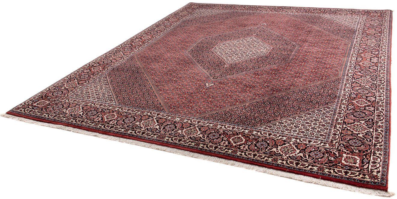 Orientteppich Perser - Bidjar - 302 x 253 cm - rot, morgenland, rechteckig, Höhe: 15 mm, Wohnzimmer, Handgeknüpft, Einzelstück mit Zertifikat