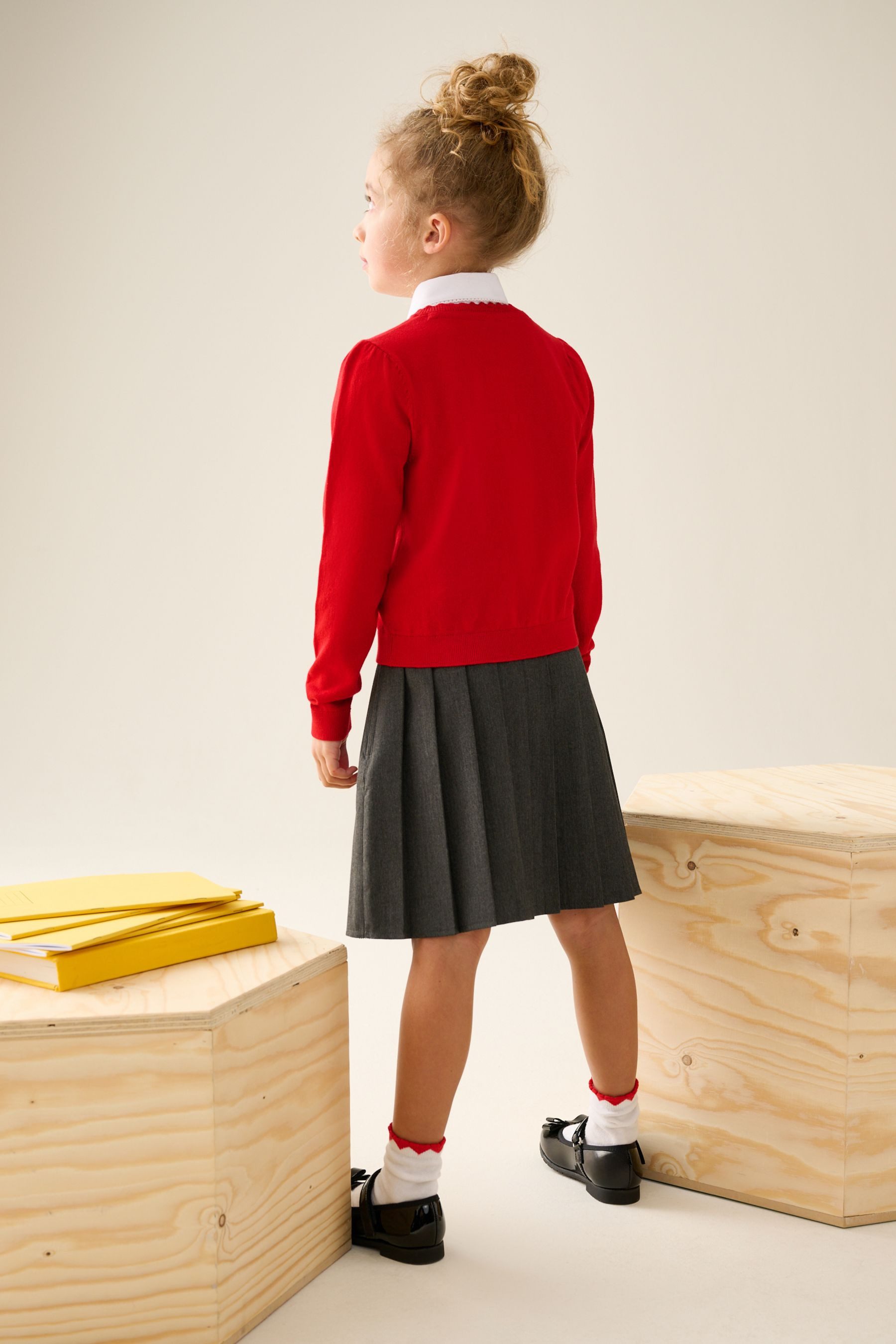 Next Strickjacke Schul-Jacke mit Zierschleifen mit Baumwolle (1-tlg) – Bild 5 von 5