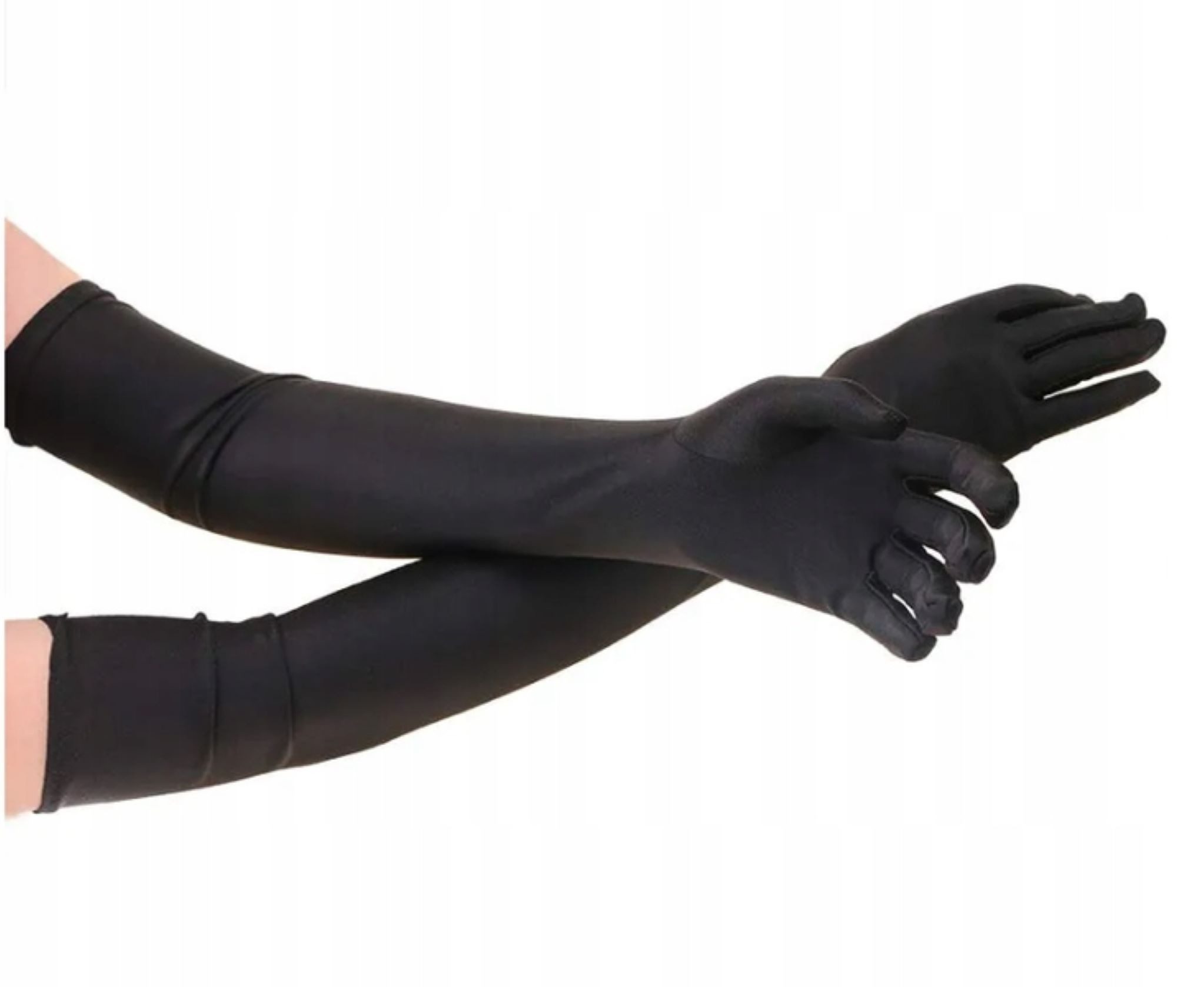 Festivalartikel Kostüm Lange schwarze Retro-Handschuhe 60 cm – Karneval und günstig online kaufen