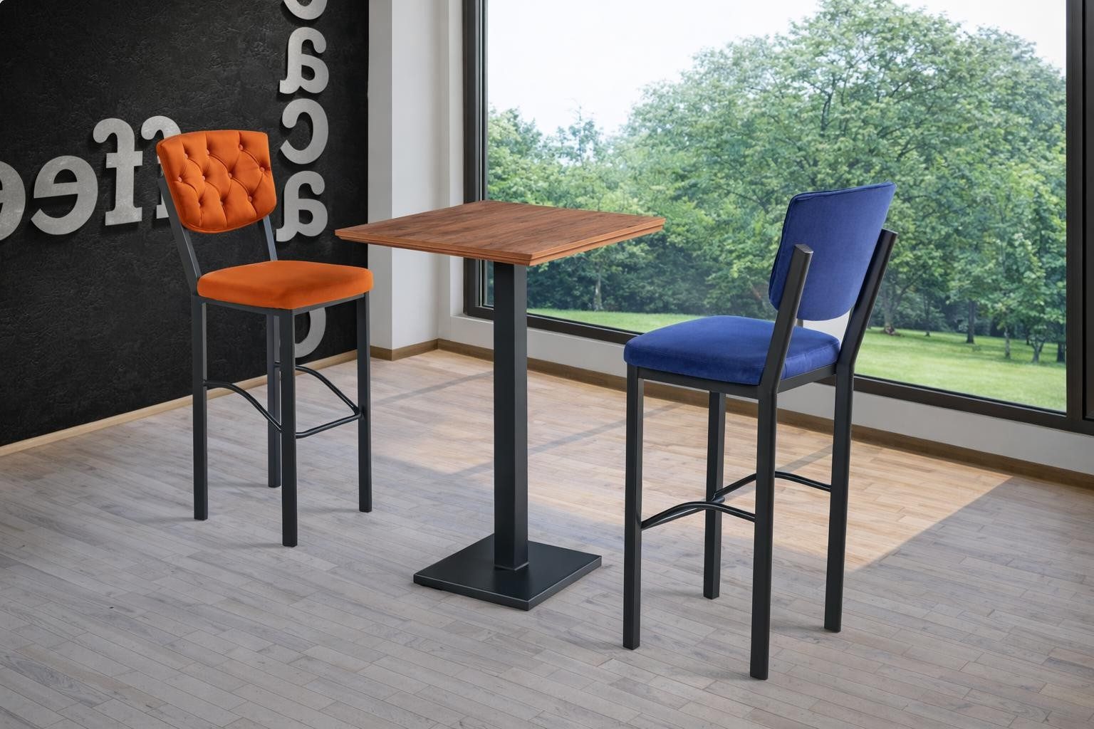 Xlmoebel Esszimmerstuhl Moderne Esszimmerstühle im 6er Set in Orange und Blau, bequem (6er Set), Made in Europa