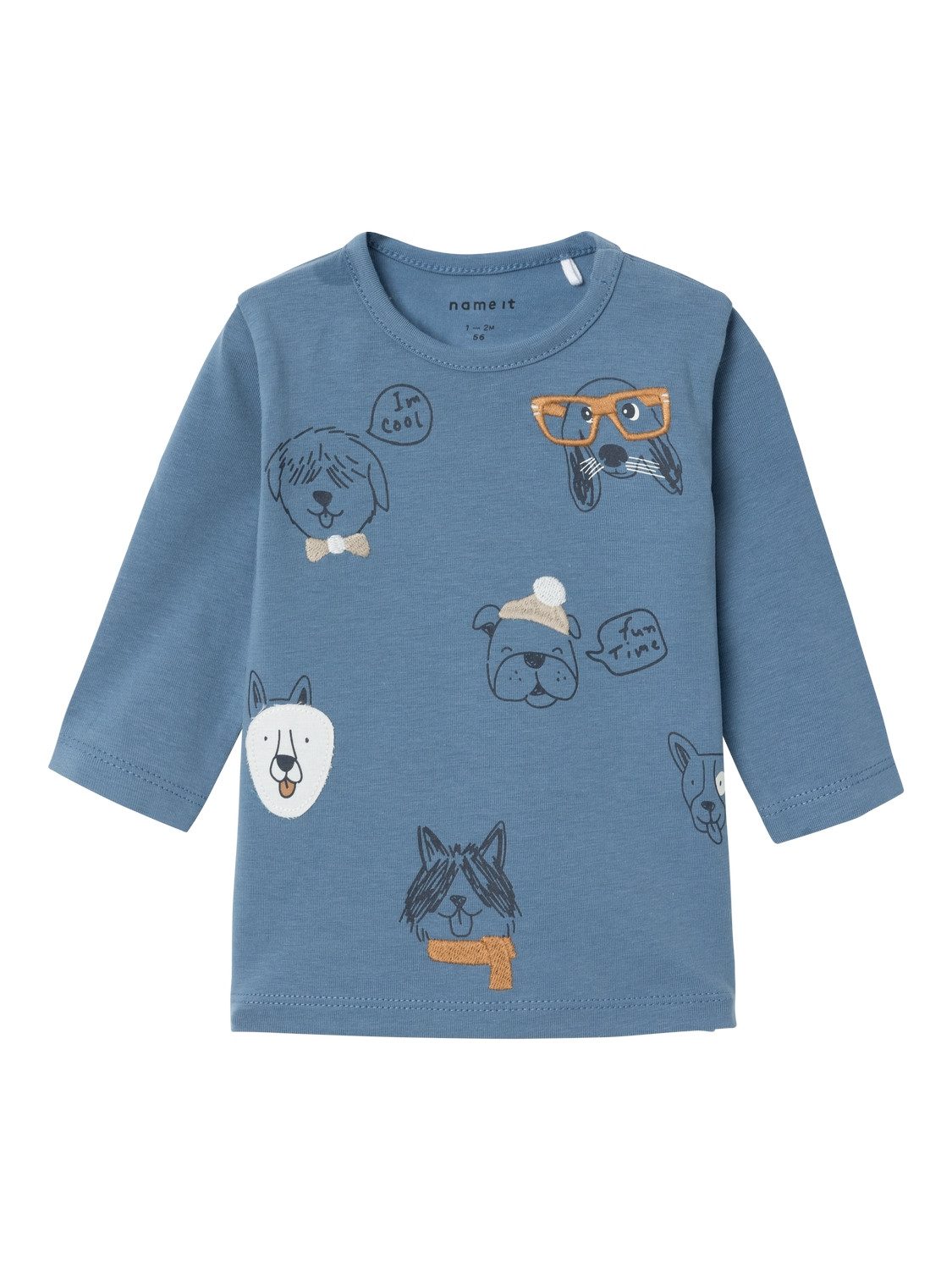 Name It Langarmshirt Baby Jungen NBMKOLIO LS TOP in Unifarbe