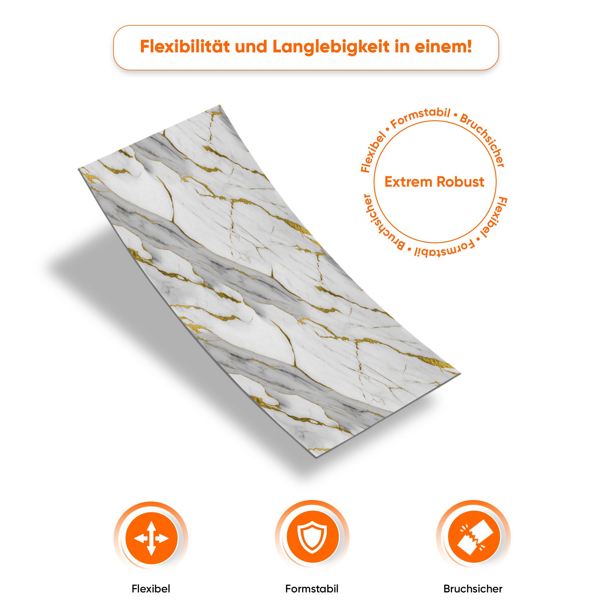 IZODEKOR 3D Wandpaneel IZODEKOR Deckenhohe 3D Marmor Wandpaneel