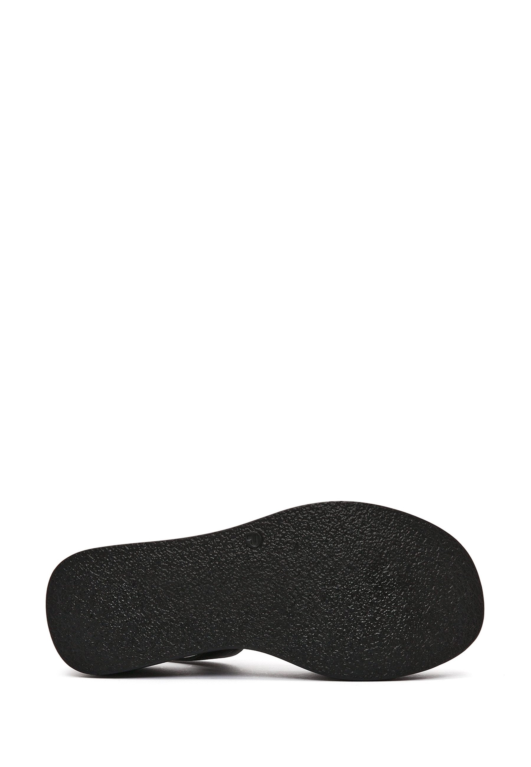 Derimod Keilabsatz-Sandalen aus Leder Sandale Echtes Leder, Lederkomfort, Schnallenverschluss, Plateau-Design – Bild 5 von 5