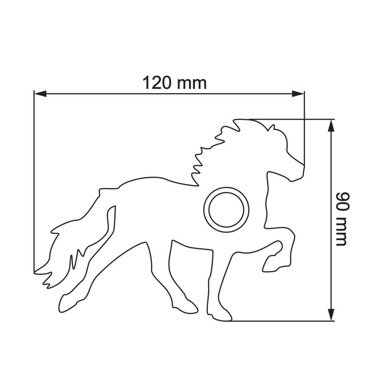 Bravios Metallic Islandpferd/Tölter Klingeltaster Briefkasten Grau