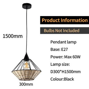 LQWELL Pendelleuchte E27 Hängelampe Pendellampe Schwarz, Modern Höhenverstellbare Vertigo Lampe, ohne Leuchtmittel, Retro Kronleuchter, für Schlafzimmer Wohnzimmer Esszimmer Cafés Restaurant